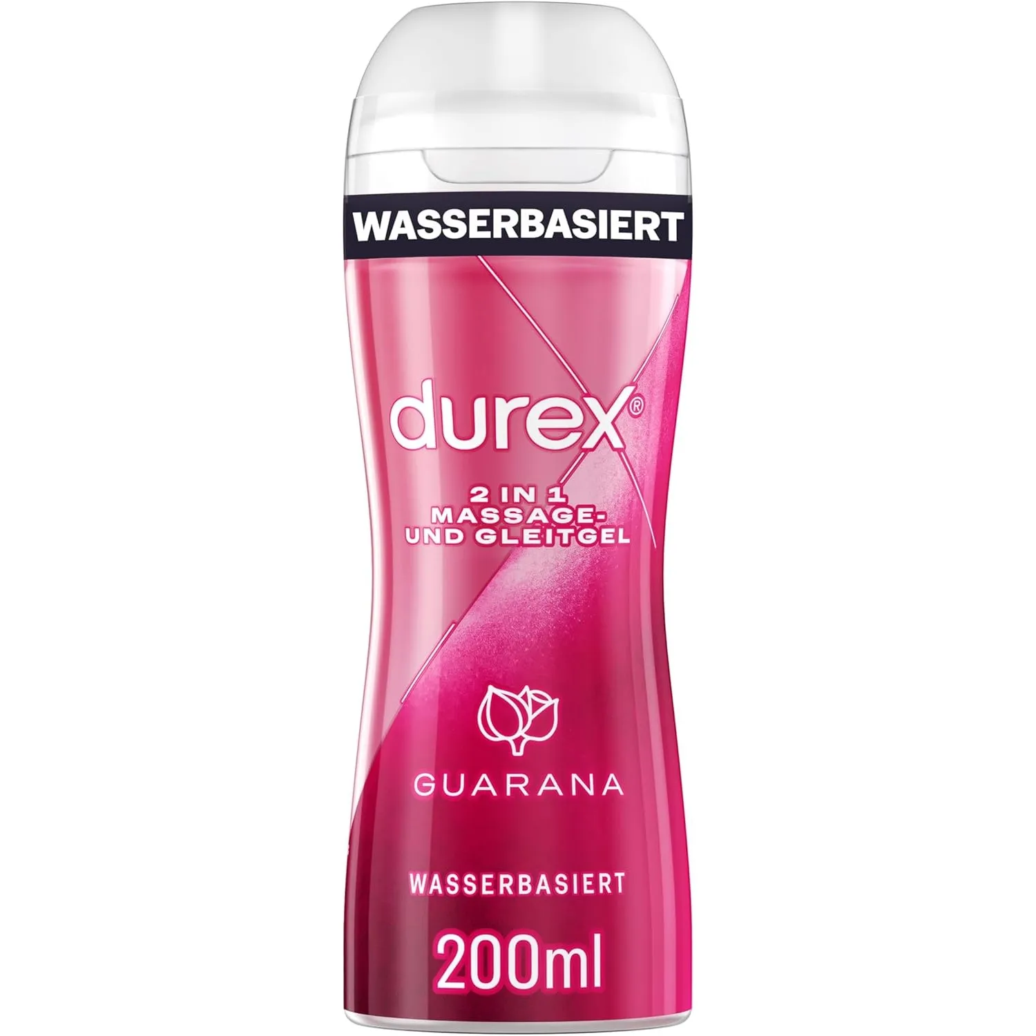 Durex 2 in 1 Massage- und Gleitgel Guarana – Mit geschmeidiger Textur für Ganzkörpermassagen & Intimbereich – 200 ml (1…