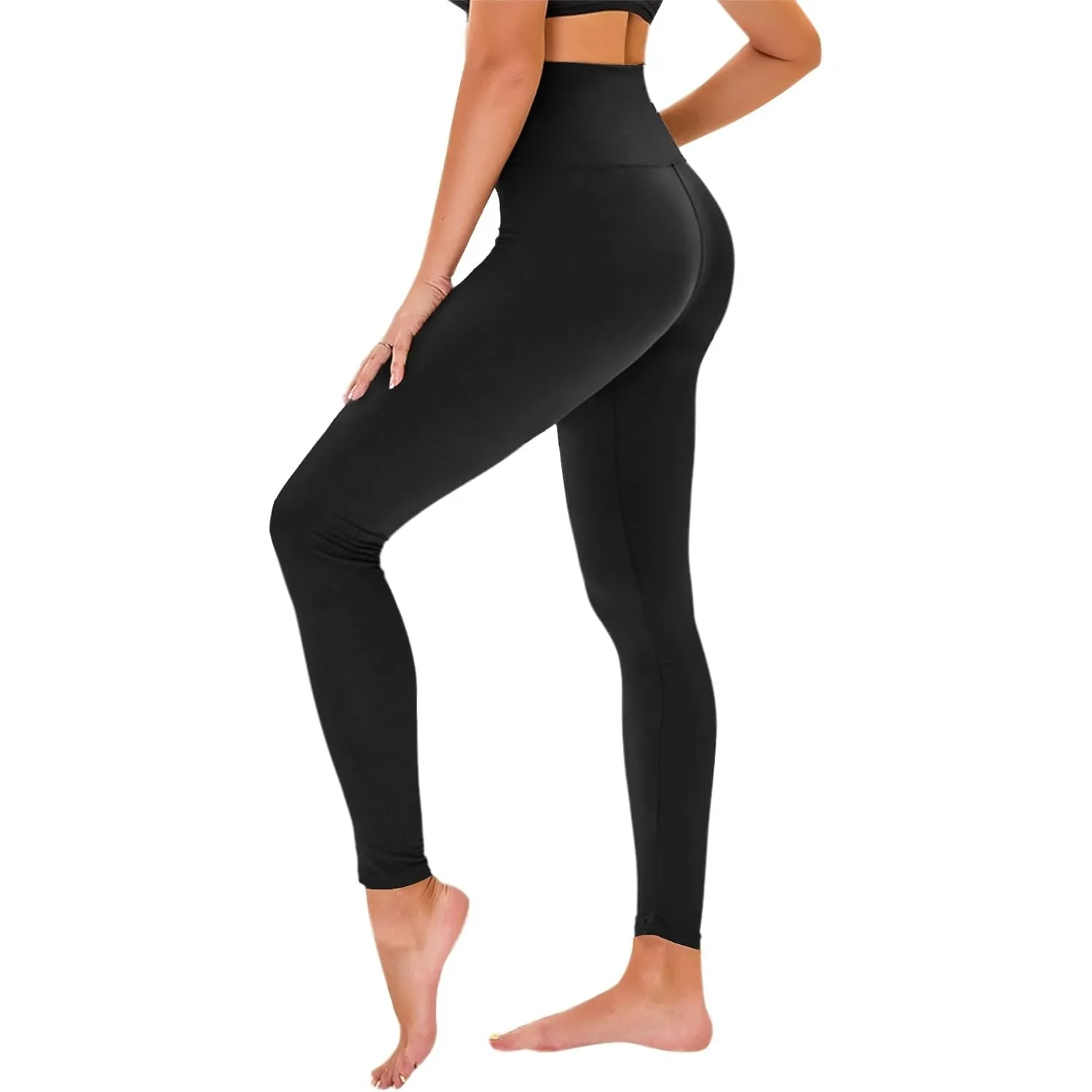 TNNZEET High Waist Leggings Damen Elastische Leggins Weiche Sporthose Gym