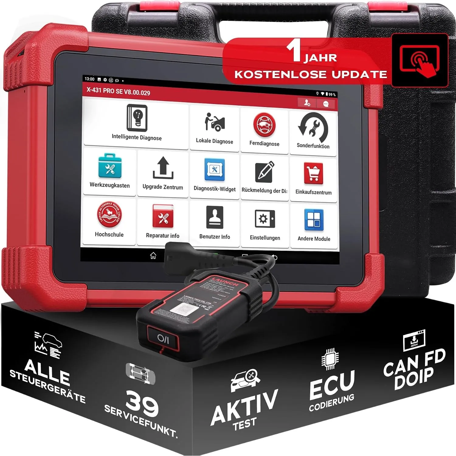 LAUNCH X-431 PRO SE OBD2 Diagnosegerät, Alle-Systeme, 39+ Servicefunktionen