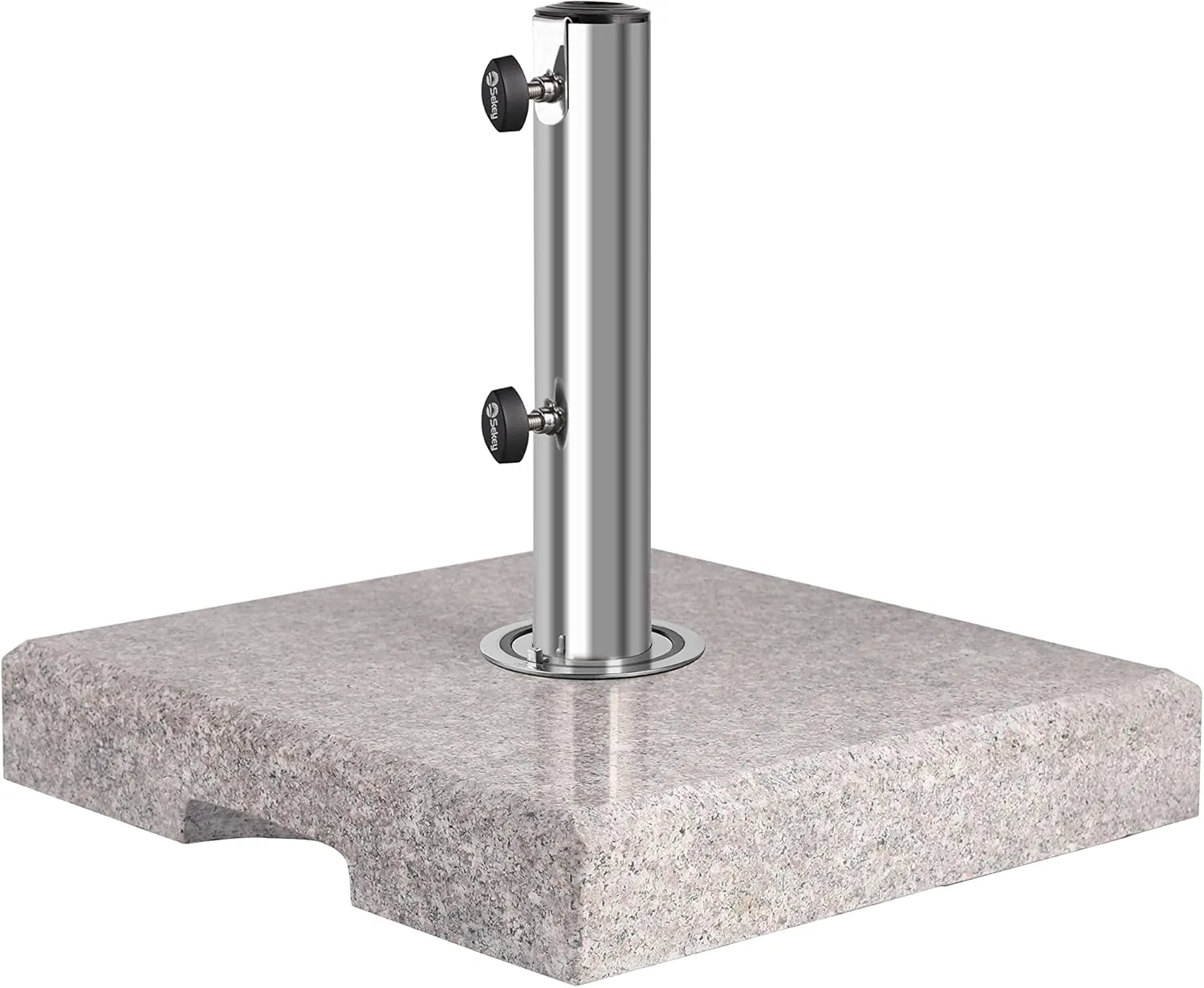 Sekey Granite Parasol Stand with Stainless Steel Tube, High-Quality Base, for Umbrella Poles up to 22-38 mm, Balcony Um…