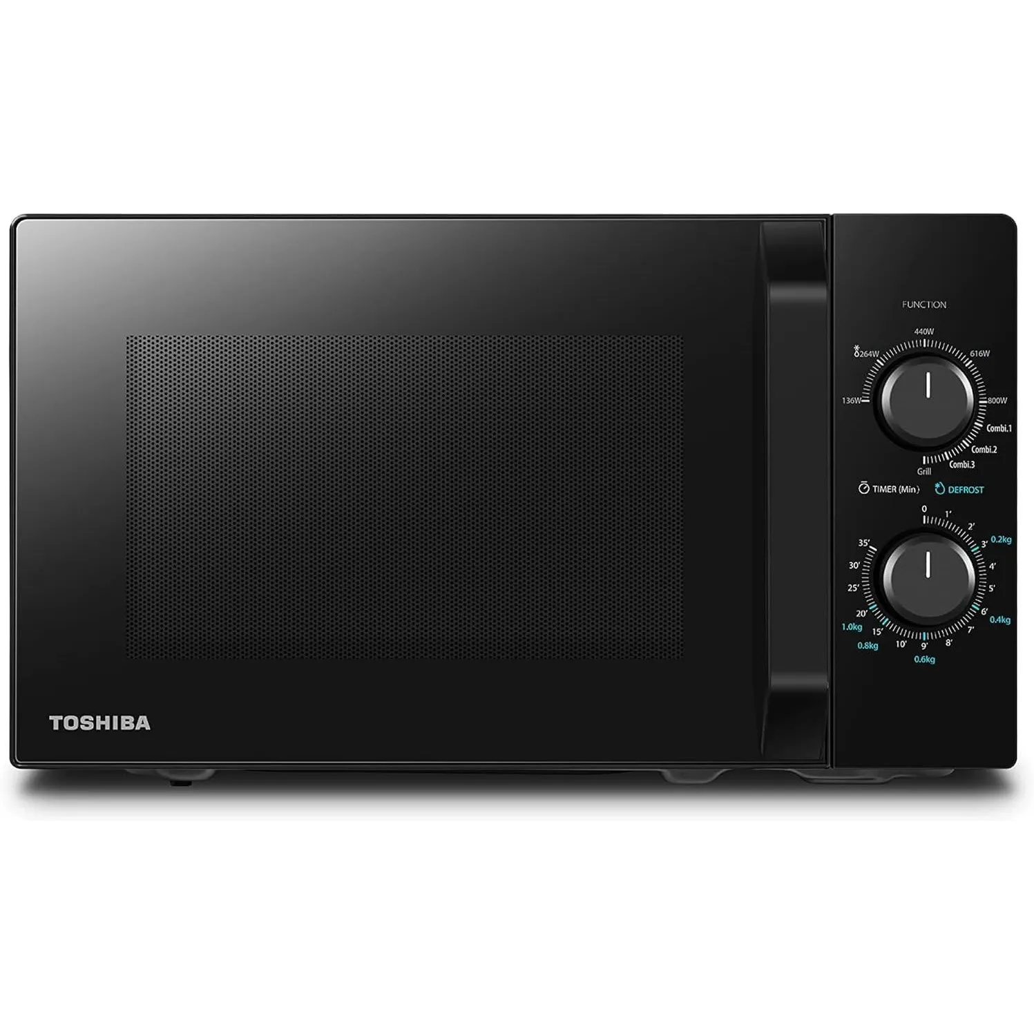 Toshiba MW2-MG20PF(BK)/GE Mikrowellenherd 800 W mit knuspriger Grill- & Kombigarfunktion, 5 Leistungsstufen, 1000 W Gri…