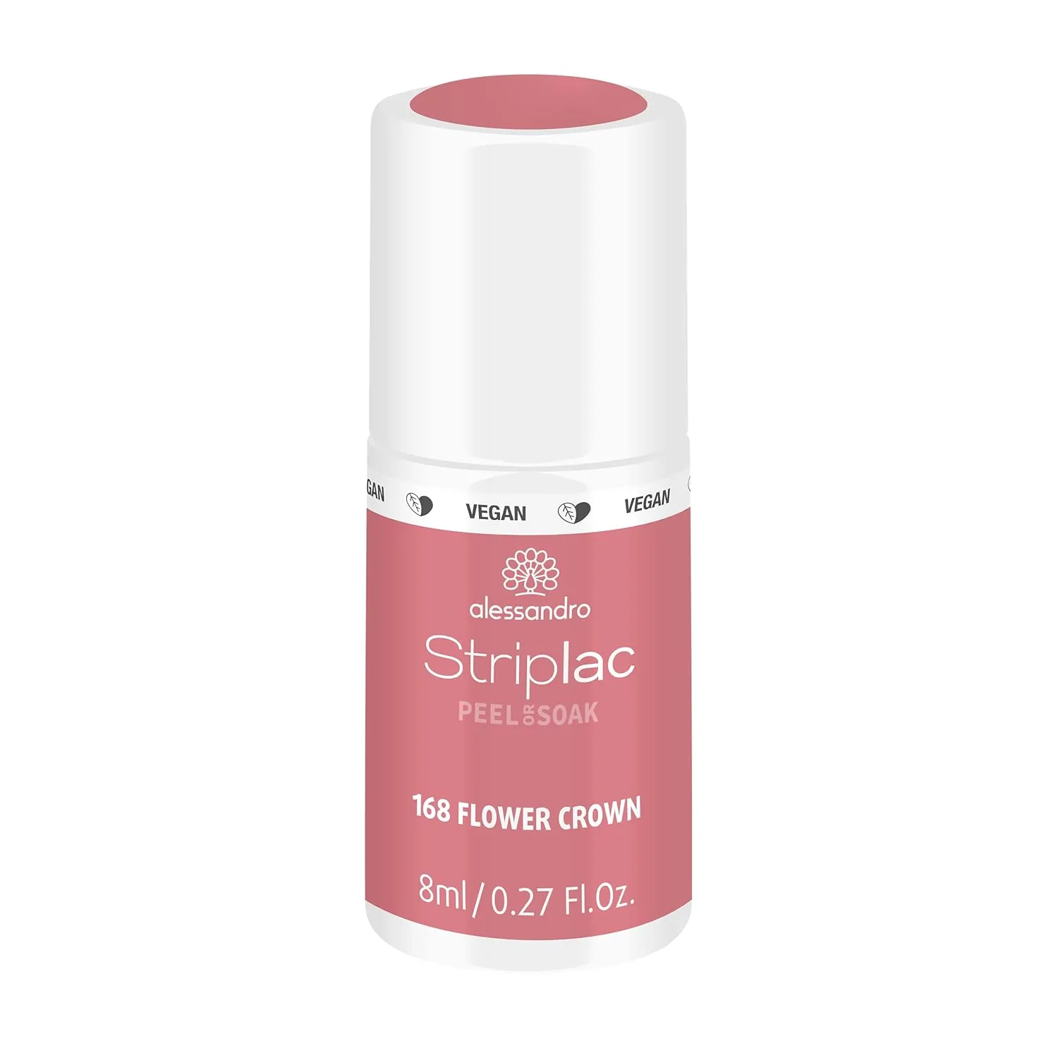 alessandro Striplac UV-Nagellack Flower Crown – Schonend und langanhaltend – Einfache Entfernung dank Peel-Off-Technologie – Vegan und tierversuchsfrei – 8 ml