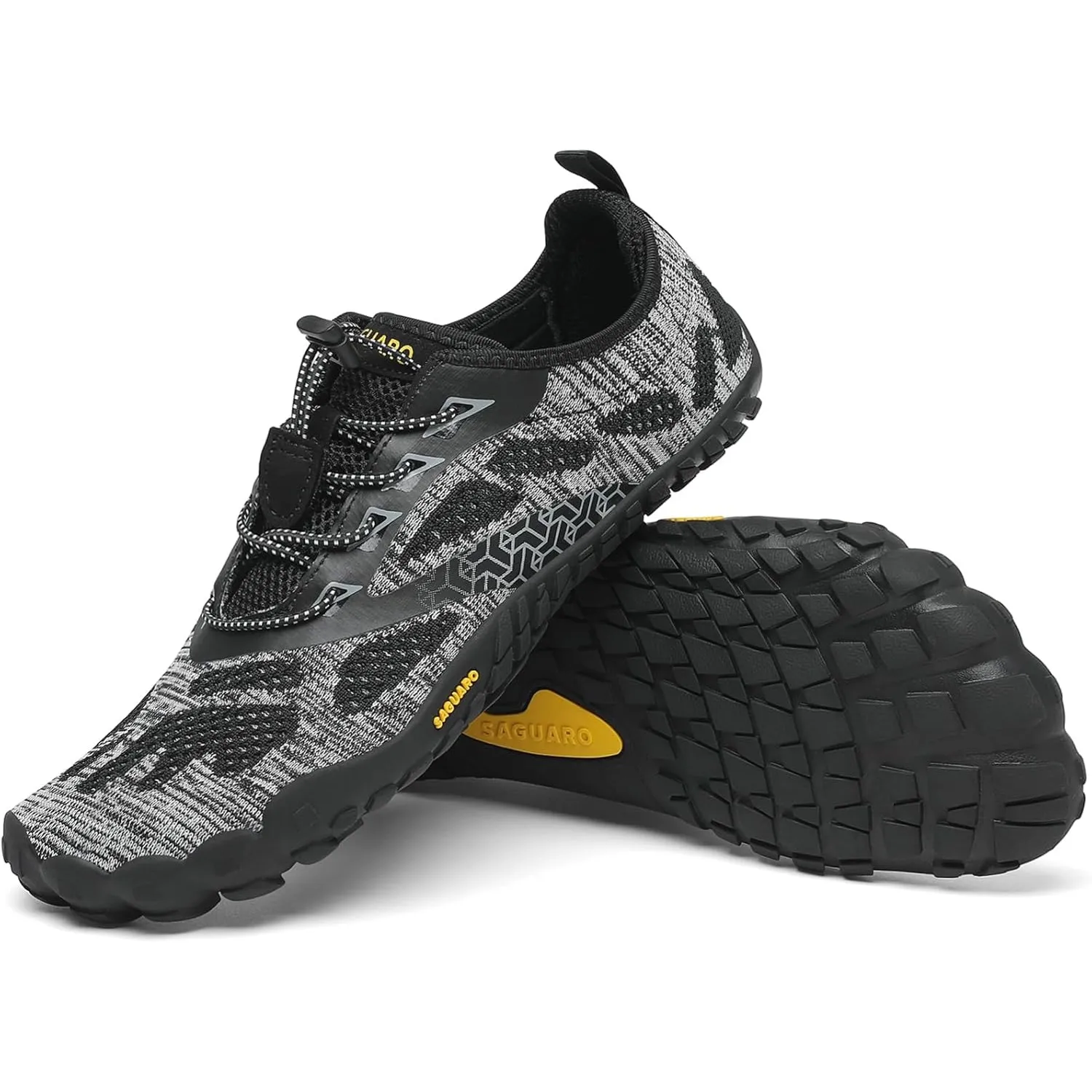 SAGUARO Unisex Barfußschuhe Outdoor Barfuss Traillaufschuhe Zehenschuhe mit Zero-Drop Solhe Gr.36-48