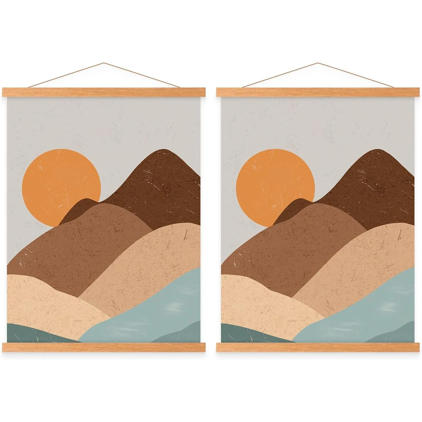 Benjia Magnetisch Posterschiene, Magnet Magnetische B0 Posterrahmen Holz Posterleiste Posterhänger für drucken Kunstwer…
