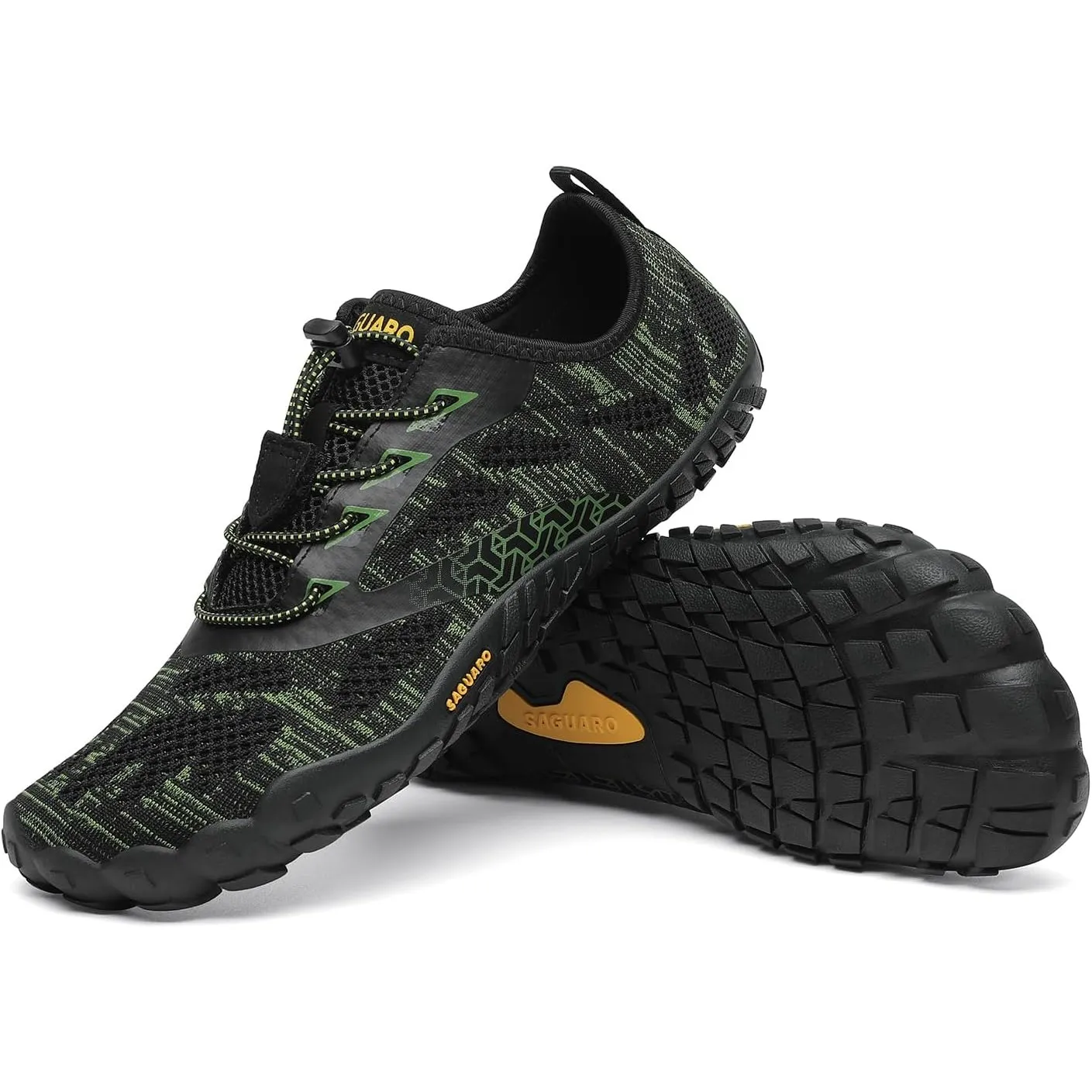SAGUARO Unisex Barfußschuhe Outdoor Barfuss Traillaufschuhe Zehenschuhe mit Zero-Drop Solhe Gr.36-48