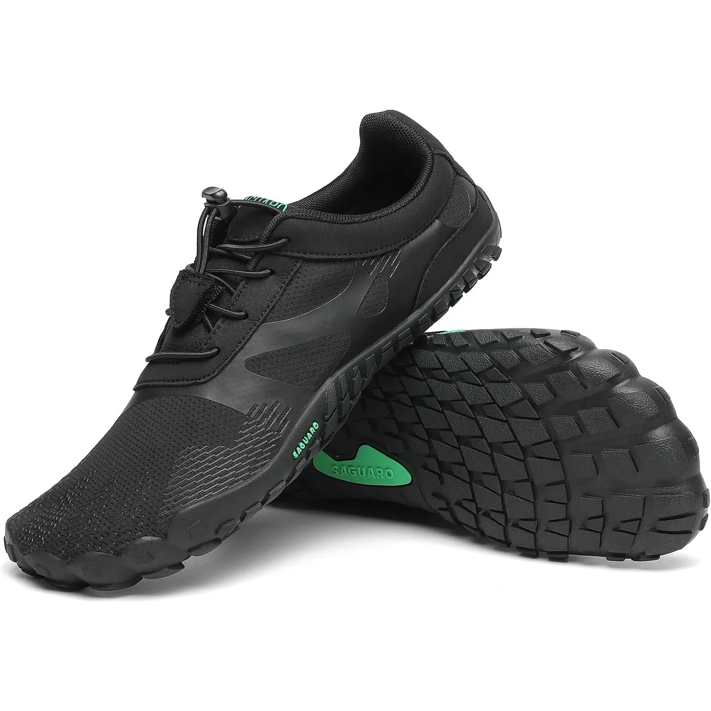 SAGUARO Unisex Barfußschuhe Outdoor Barfuss Traillaufschuhe Zehenschuhe mit Zero-Drop Solhe Gr.36-48