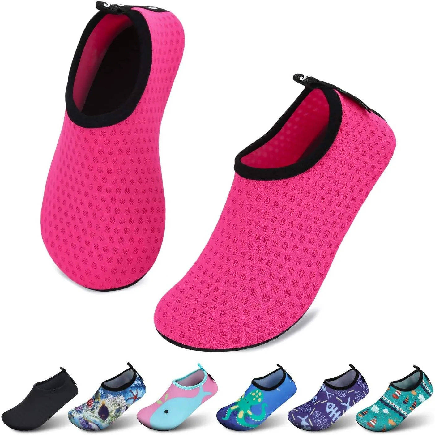 SAGUARO Kinder Badeschuhe Mädchen Schwimmschuhe Junge Schnell Trocken Outdoor Aqua Schuhe Pool Yoga，21-35EU