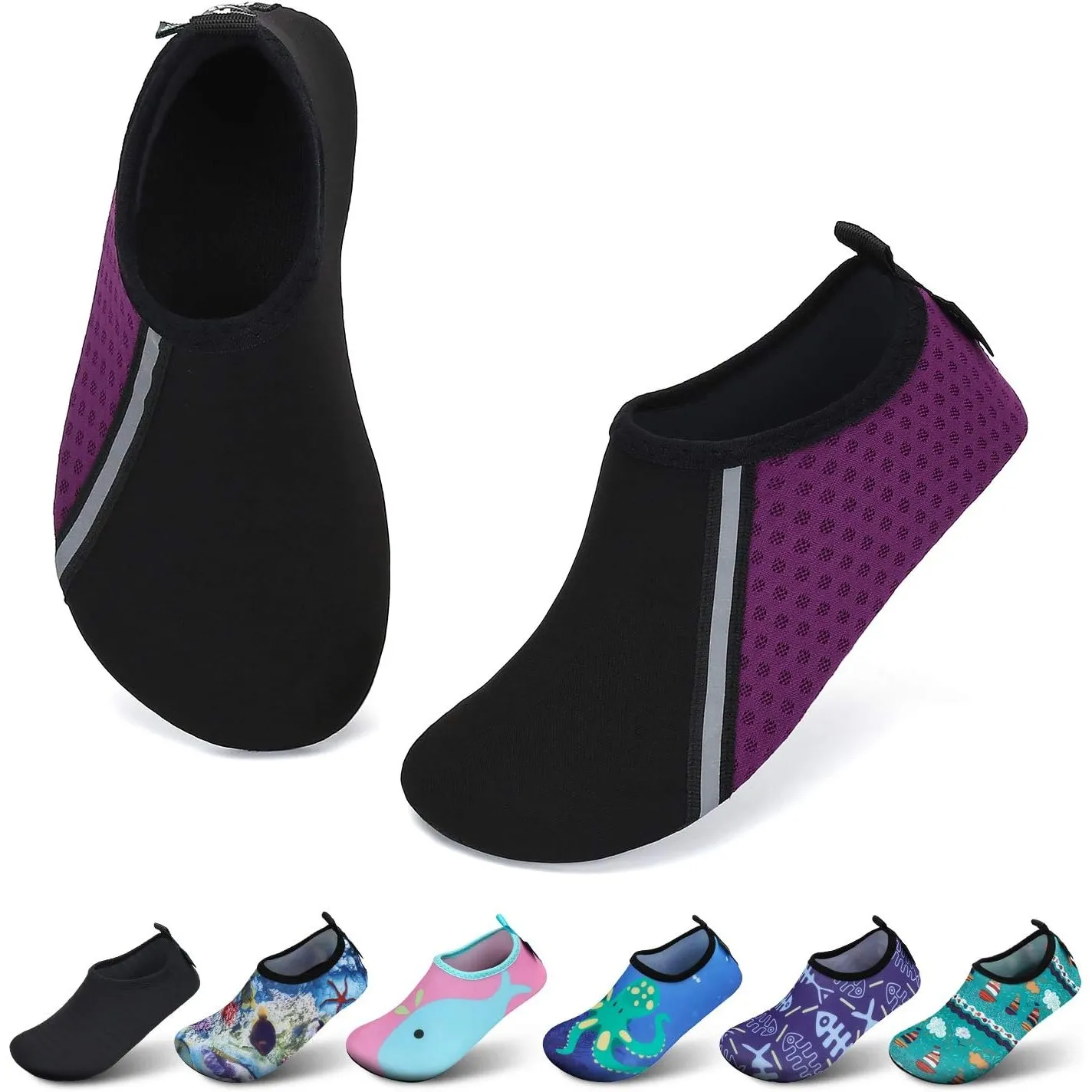 SAGUARO Kinder Badeschuhe Mädchen Schwimmschuhe Junge Schnell Trocken Outdoor Aqua Schuhe Pool Yoga，21-35EU