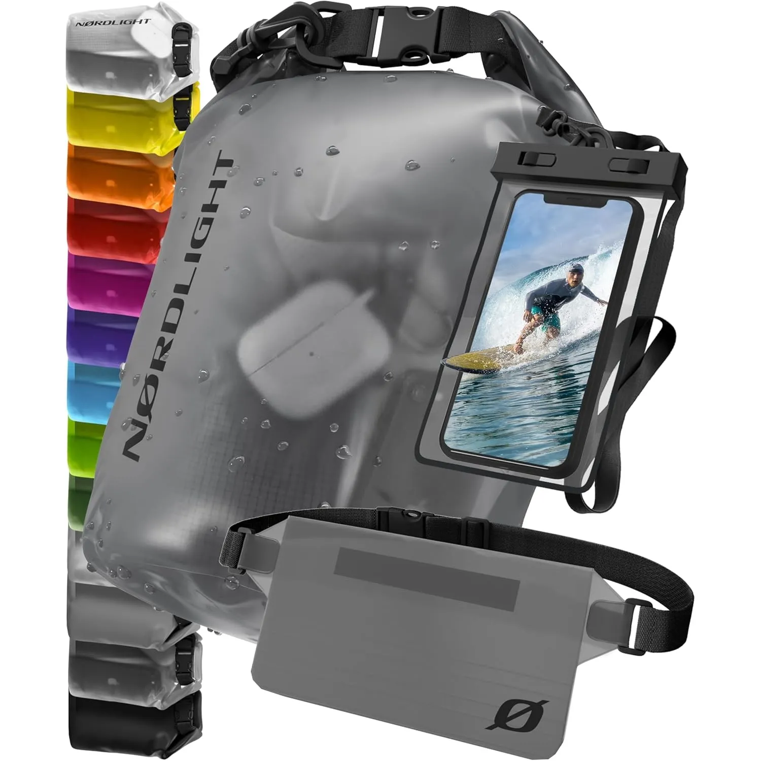 Nordlight Dry Bag wasserdichte Tasche - 2l 5l 10l 15l 20l 30l Liter | Wasserfester Packsack Seesack Beutel Waterproof D…