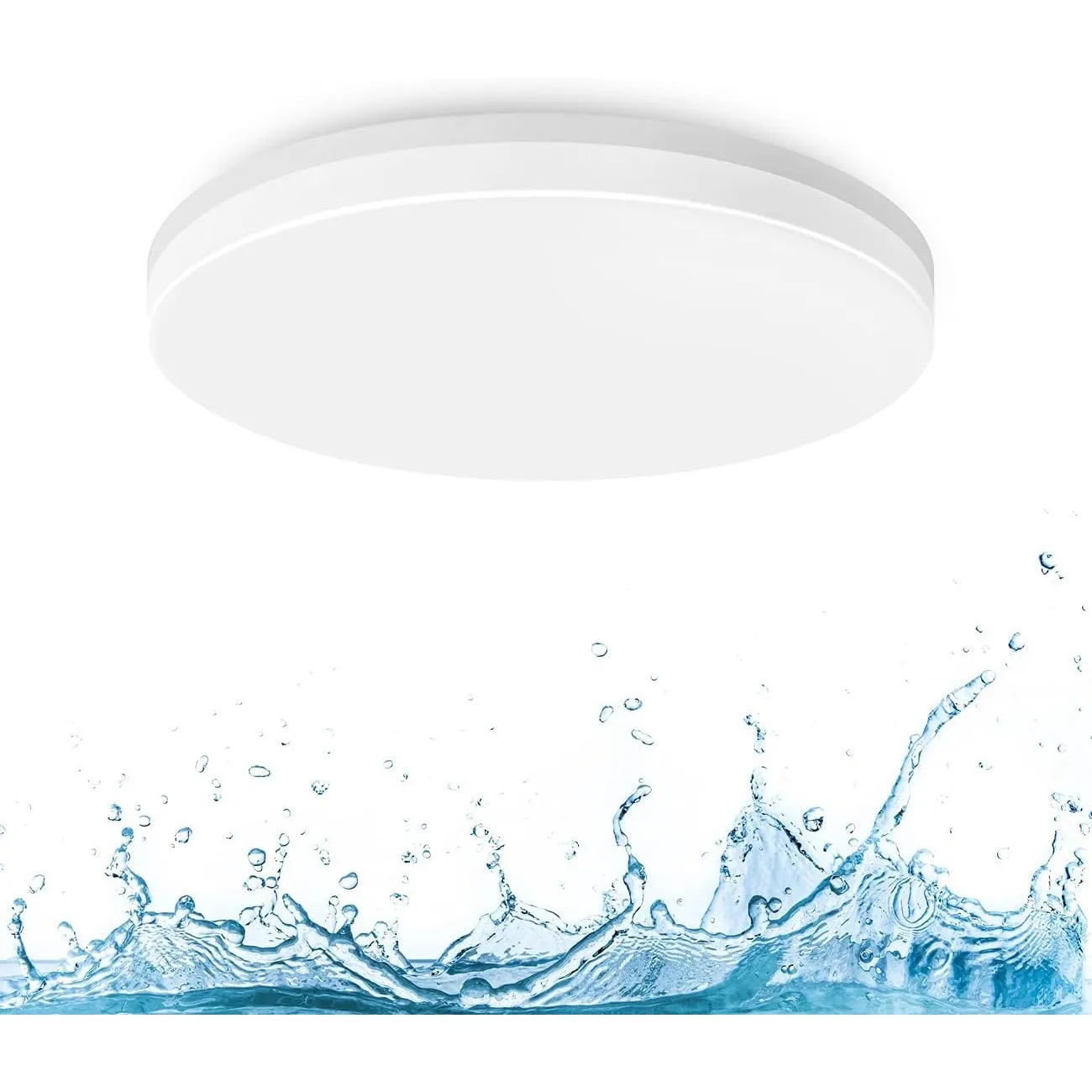 LVWIT 18W LED runde Deckenlampe, IP65 wasserdichte Badlampe,4000K Neutralweiße Deckenleuchte,1800lm Lampe,geeignet für …