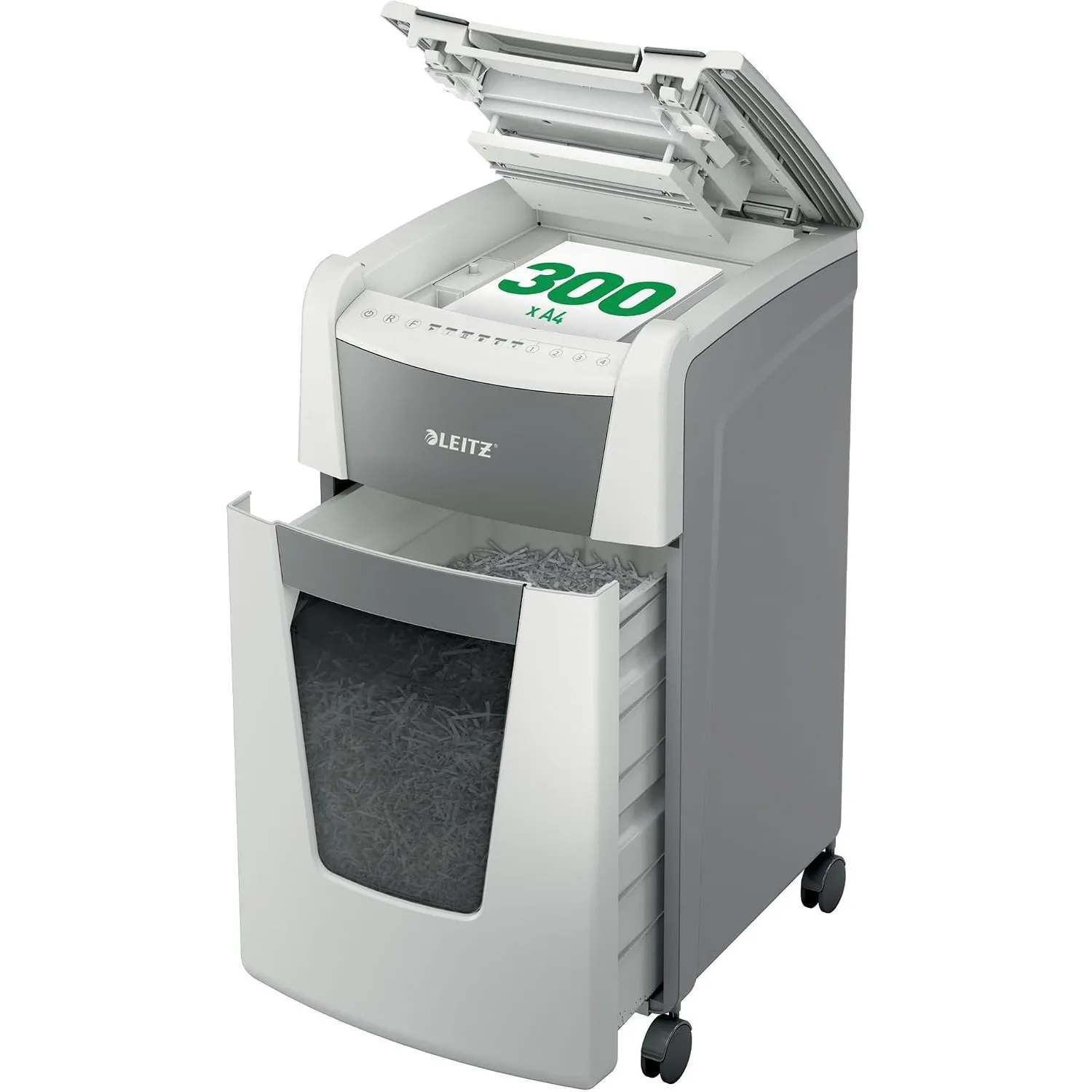 Leitz IQ Autofeed Office Aktenvernichter, 300 Blatt Papierstapel schreddern