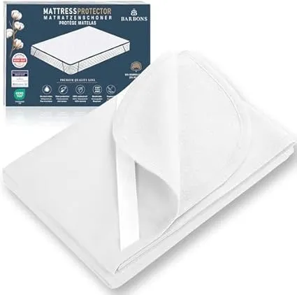 BARBONS Mattress Protector 90 x 200 / 180 x 200 / 140 x 200 cm, Waterproof Mattress Topper 160 x 200 / 100 x 200 / 60 x…