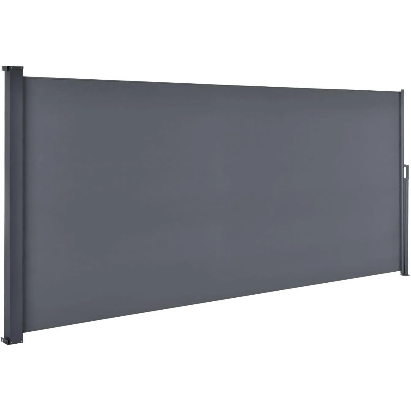 Juskys® Seitenmarkise Dubai 500 x 180 cm ausziehbar Blickdicht, Sichtschutz für Balkon & Terrasse, Seitenrollo Wandhalt…