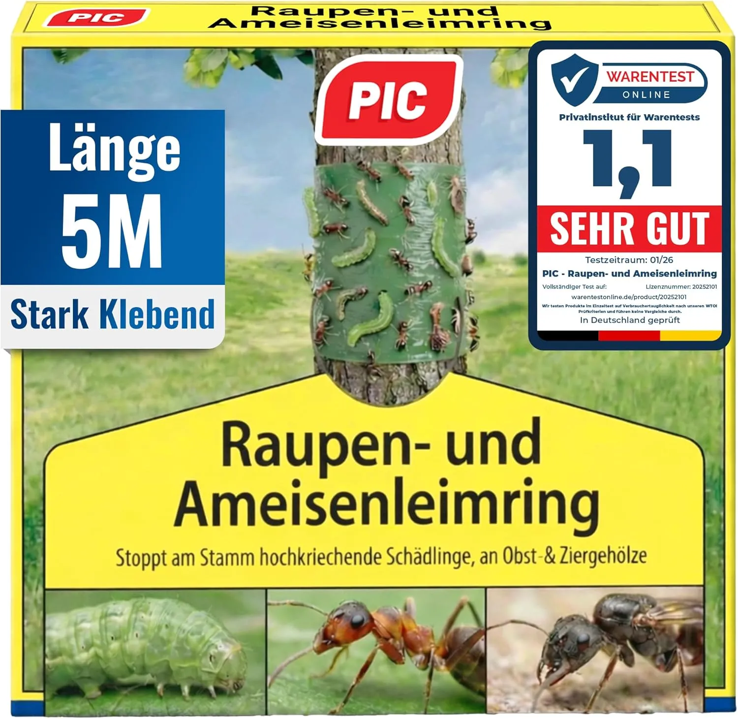 PIC Glue Rings for Fruit Trees Self-Adhesive - 5 Metre Glue Ring, Trunk Protection for Fruit Trees - Tree Protection, T…