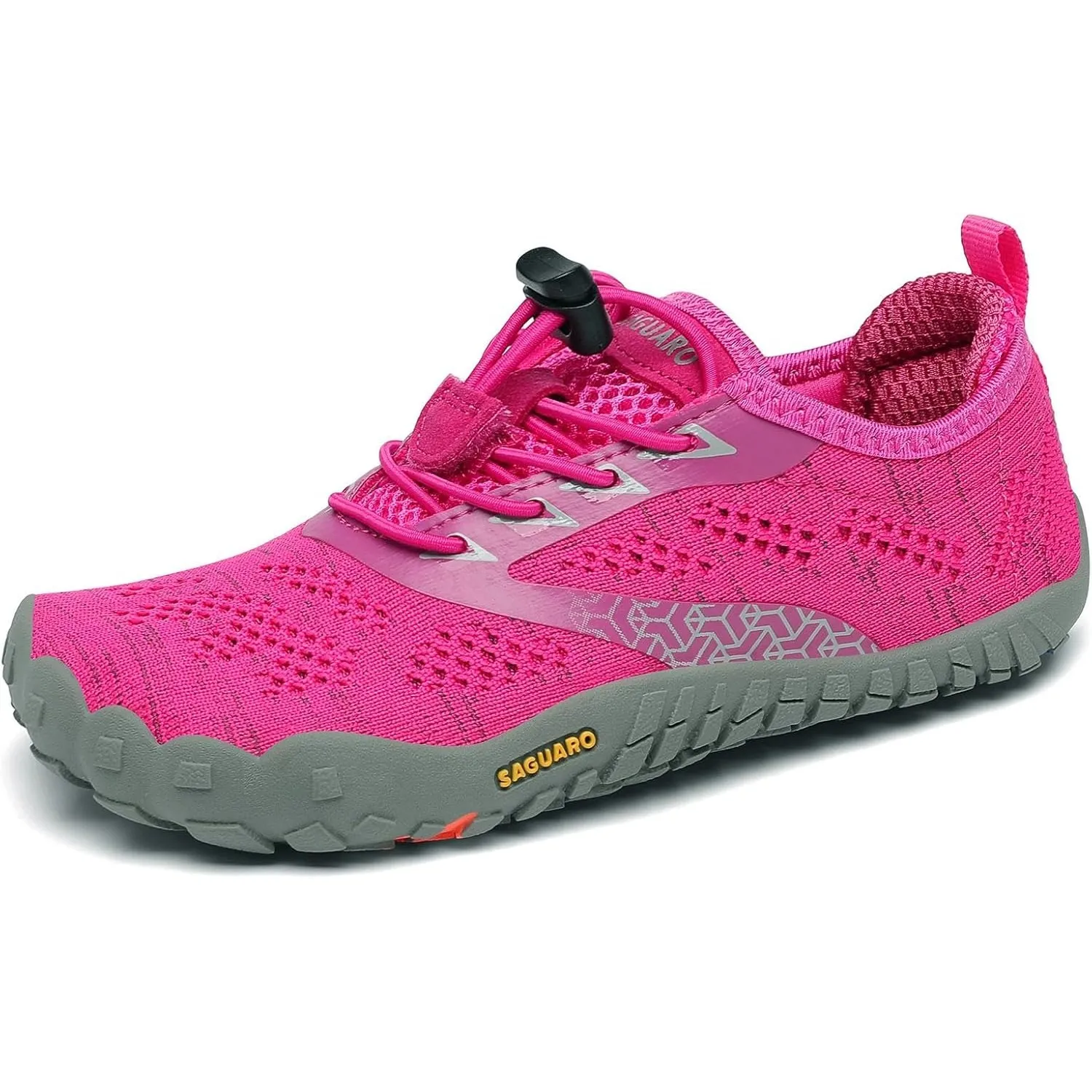 SAGUARO Kinder Barfußschuhe Atmungsaktiv rutschfest Wanderschuhe Leicht Weich Sportschuhe Laufschuhe, Gr.24-36