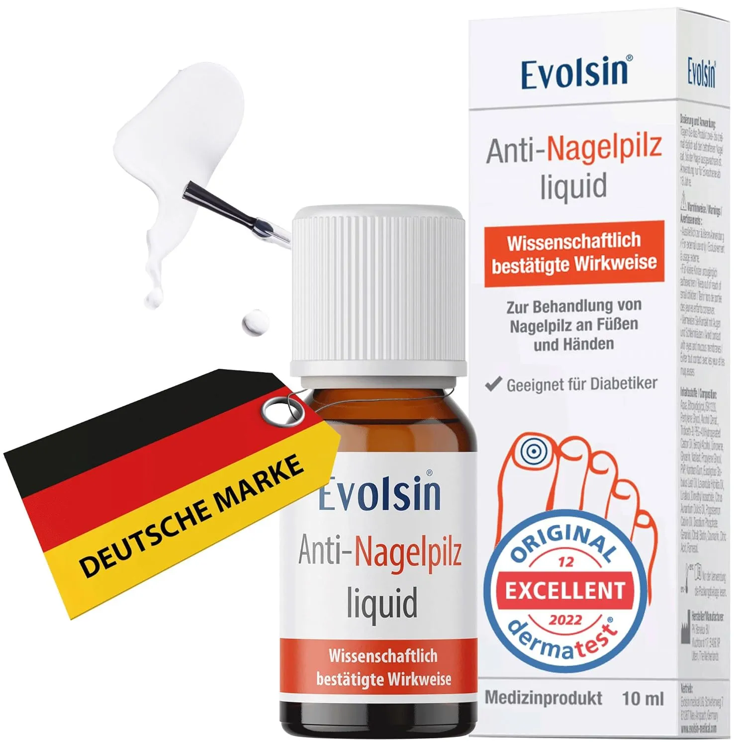 - Evolsin® Anti-Nail Fungus Liquid I 10 ml I Scientifically Tested Remedy Against Nail Fungus I Fast and Intensive Nail…