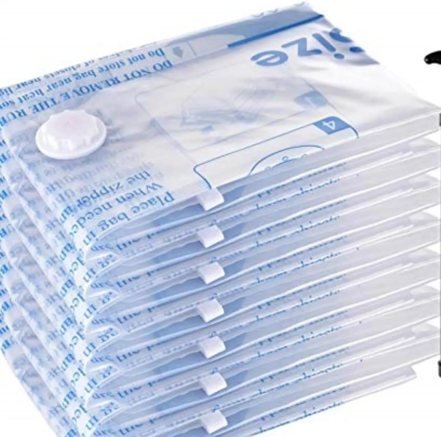 MEIQIHOME 8er Set Vakuumbeutel Groß für Kleidung, Aufbewahrungsbeutel für Reise & Zuhause, platzsparend & wiederverwend…