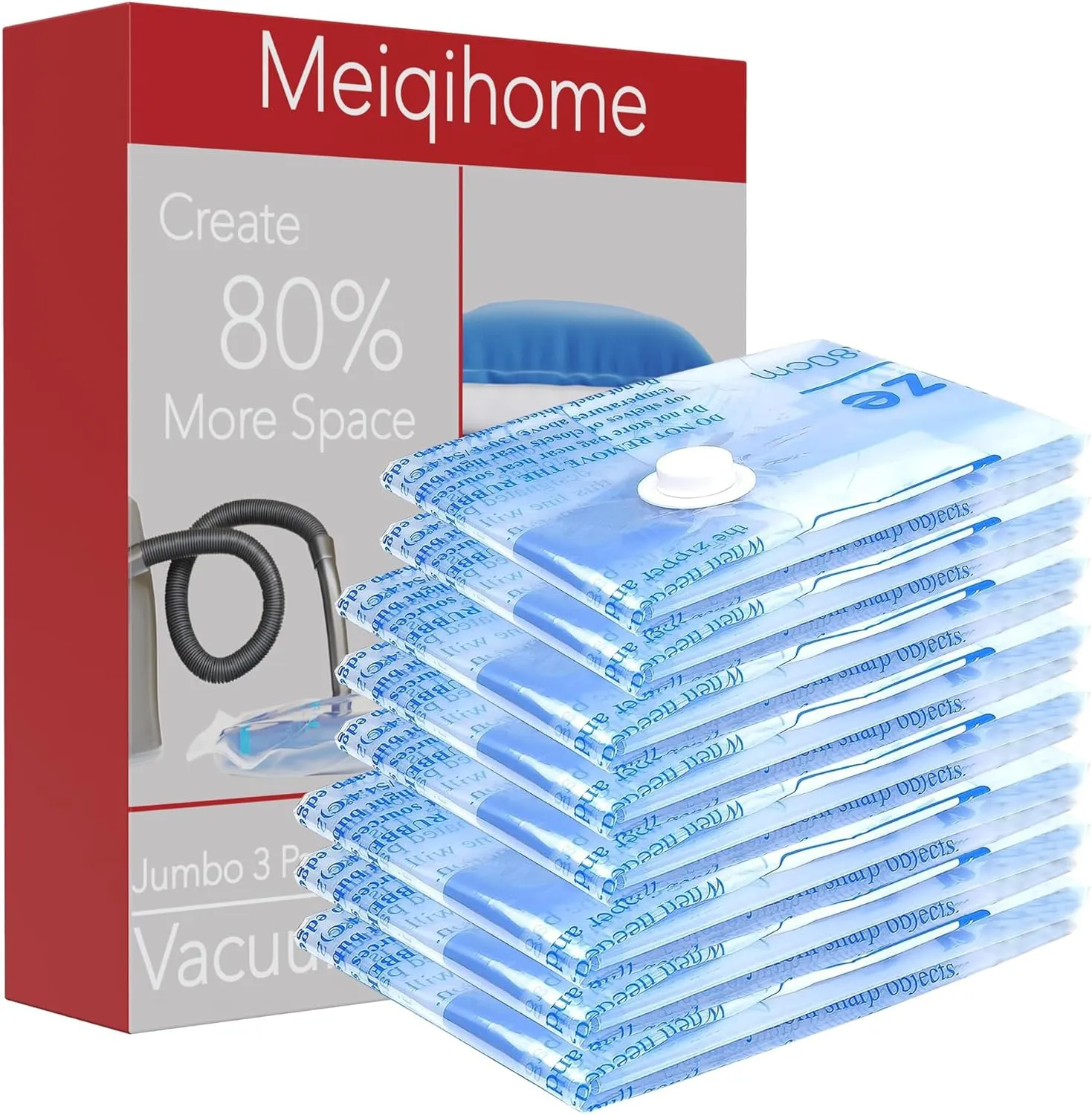 MEIQIHOME 10er Set Kleine Vakuumbeutel für Kleidung, platzsparende Reise Aufbewahrungstaschen, ideal für Handgepäck