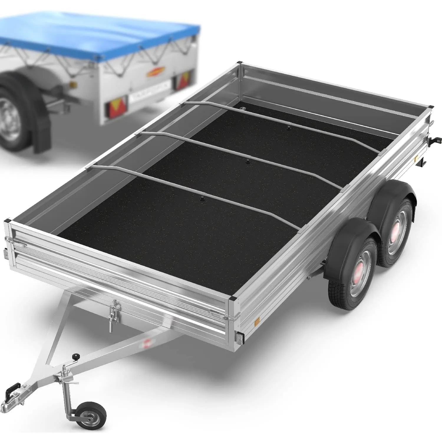 Tarpofix® Anhänger Planenbügel Flachplanenbügel 140-210 cm 3er Set Alu