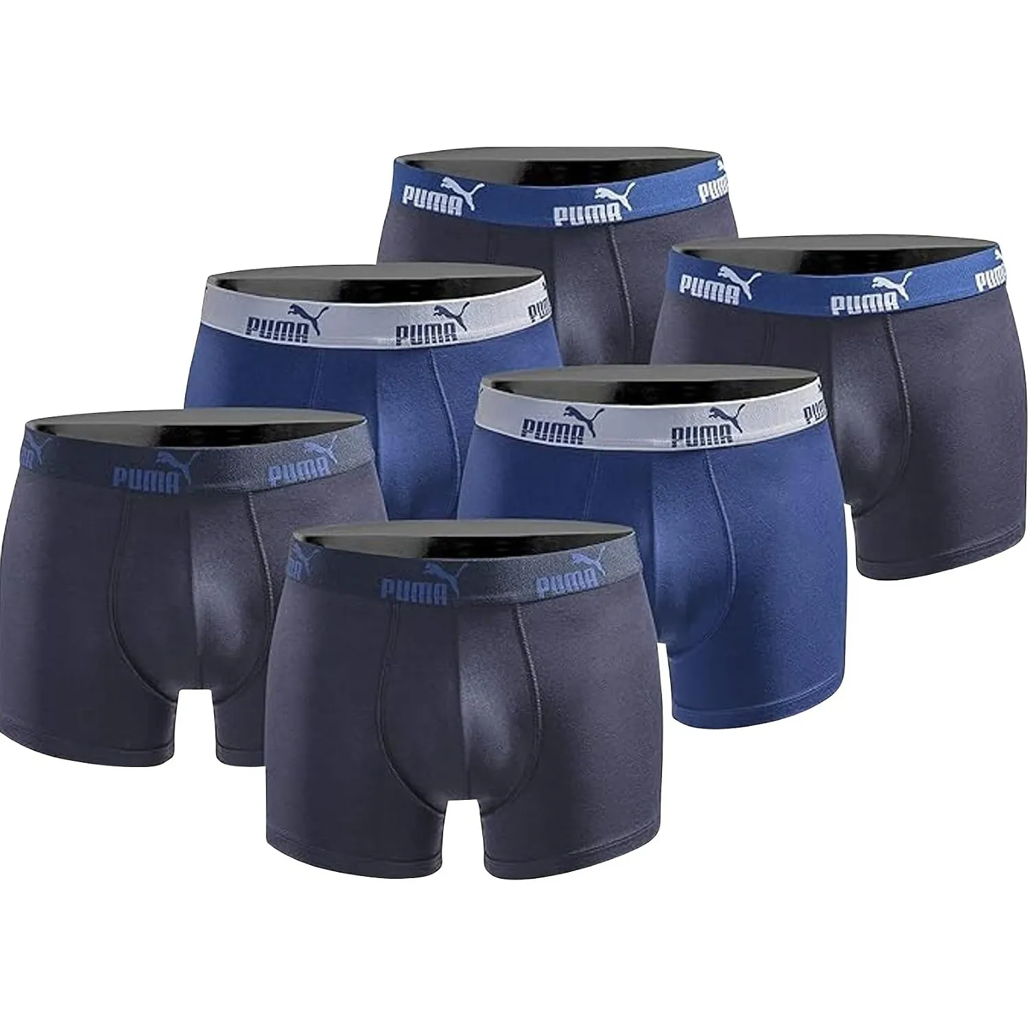 PUMA Boxershorts für Herren, Basic-Modell, limitierte Auflage, Schwarz, 6er Pack