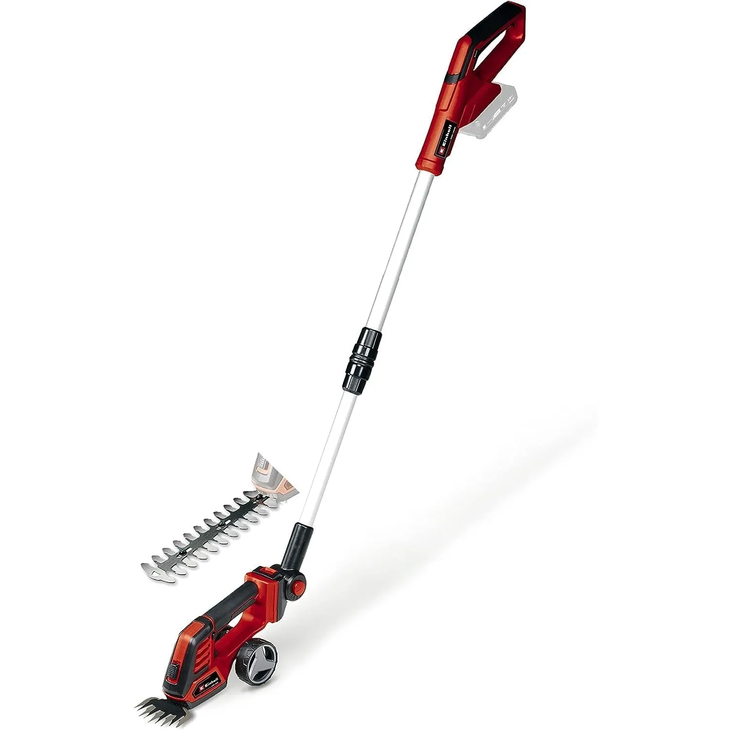 Einhell Akku-Gras- und Strauchschere GE-CG 18/100 Li T-Solo | PXC | 18 V | Teleskopstiel | Grasmesser 100 mm | ohne Akku