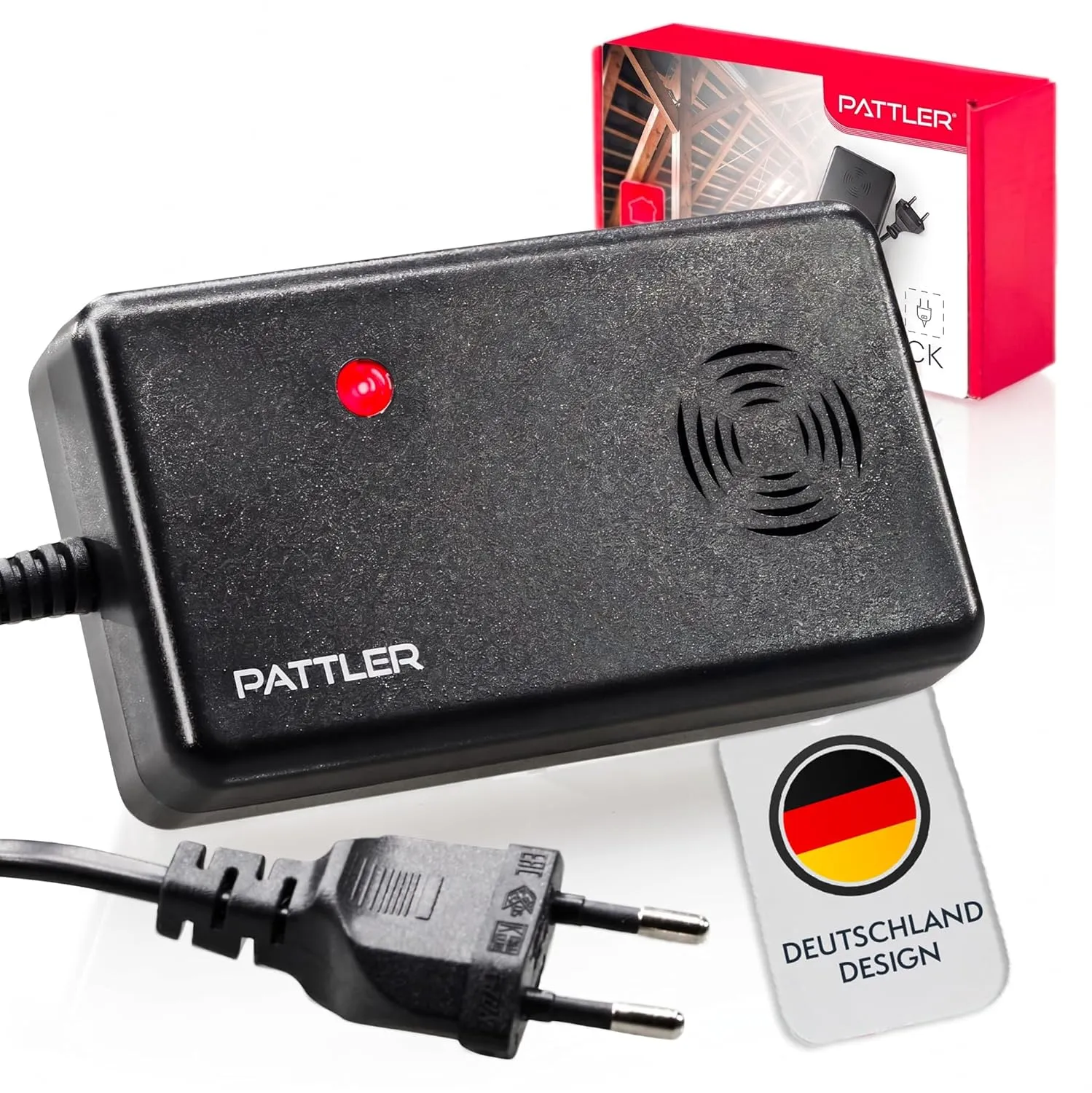 PATTLER Marten Deterrent Car with Plug for 60 m² Marten Deterrent for Attic, Home, Garden, Garage. Connection to Socket…