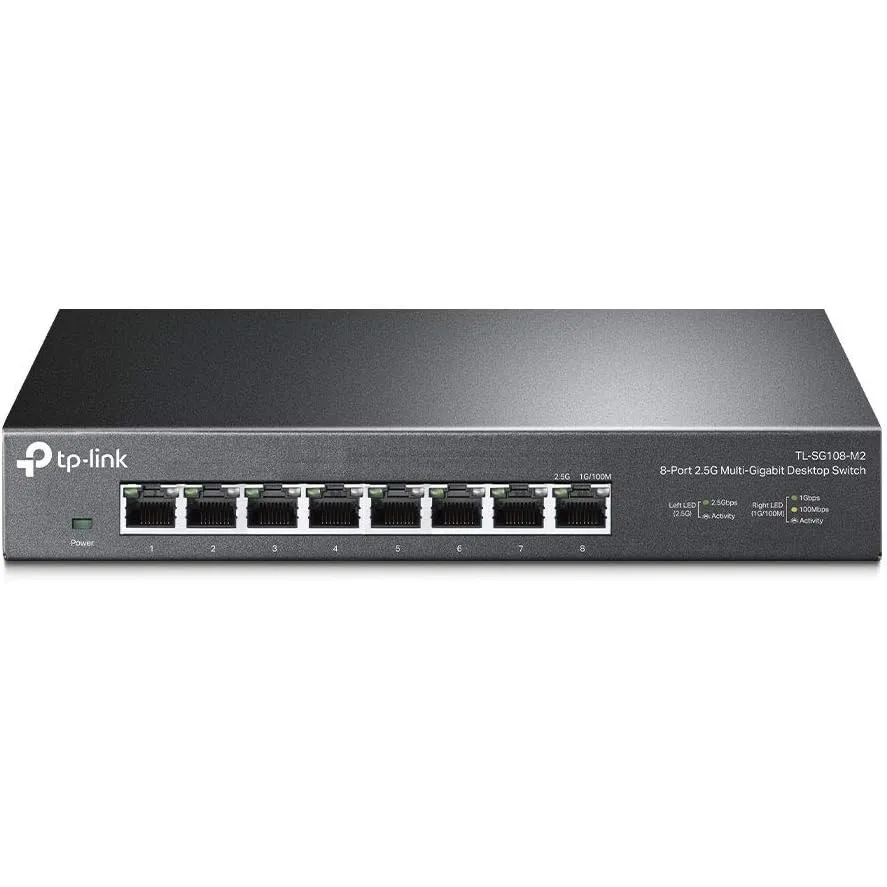 TP-Link TL-SG108-M2 8× 2.5-Gigabit Ports Ethernet LAN Switch(Plug-and-Play,Metallgehäuse, QoS, IGMP-Snooping, Ideal für…
