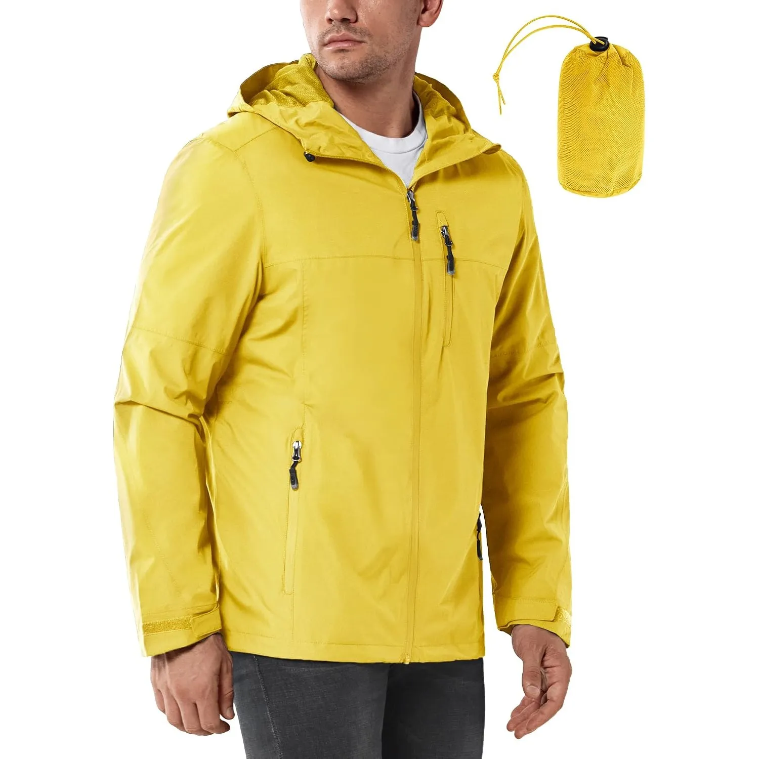 33,000ft Regenjacke Herren Wasserdicht Atmungsaktiv Packbare Leichte Jacke | Windjacke Winddicht Fahrrad Outdoorjacke &…