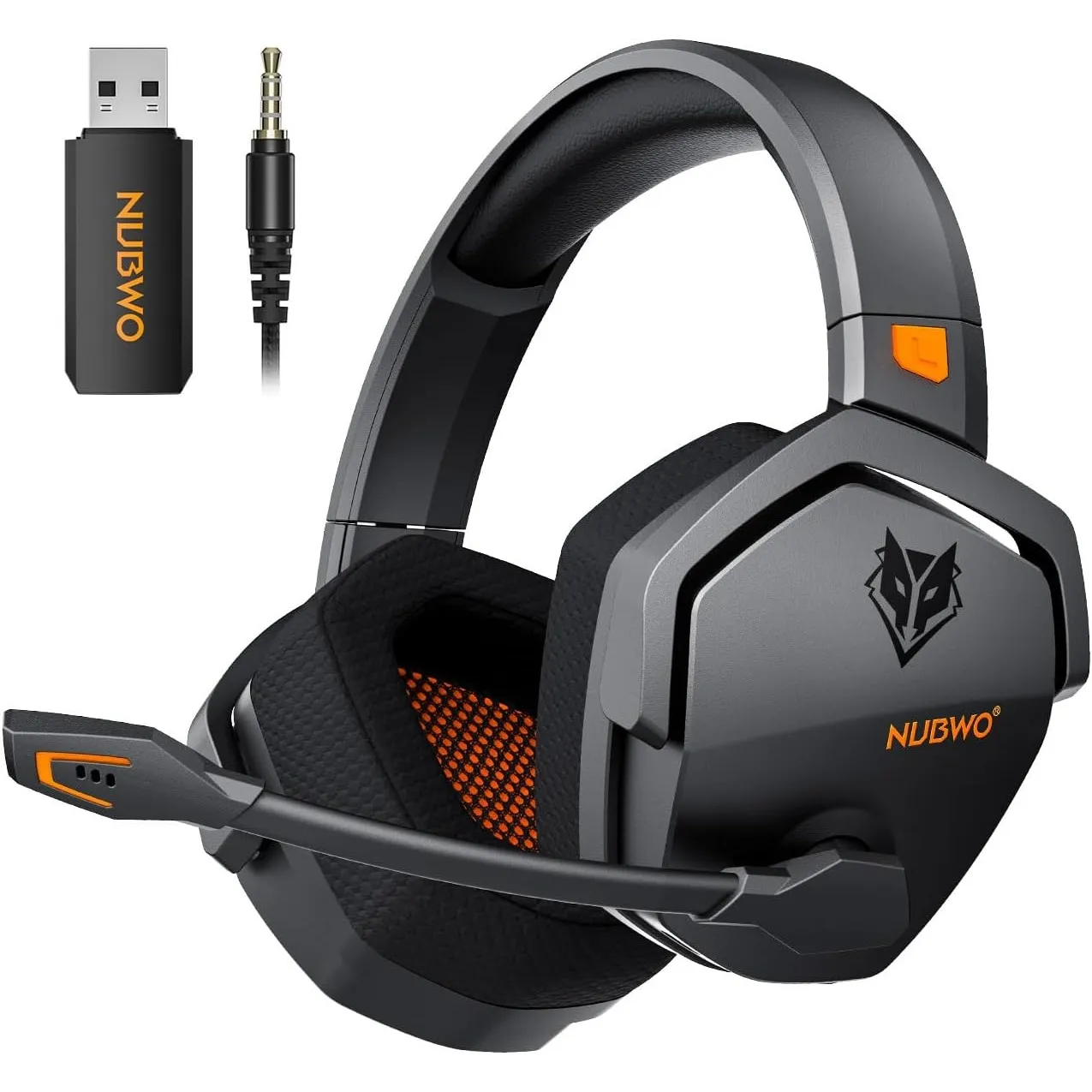 NUBWO G06 Dual Wireless Gaming Headset mit Mikrofon für PS5, PS4, PC, Mobile: 2.4 GHz Wireless + Bluetooth - 100 Stunde…