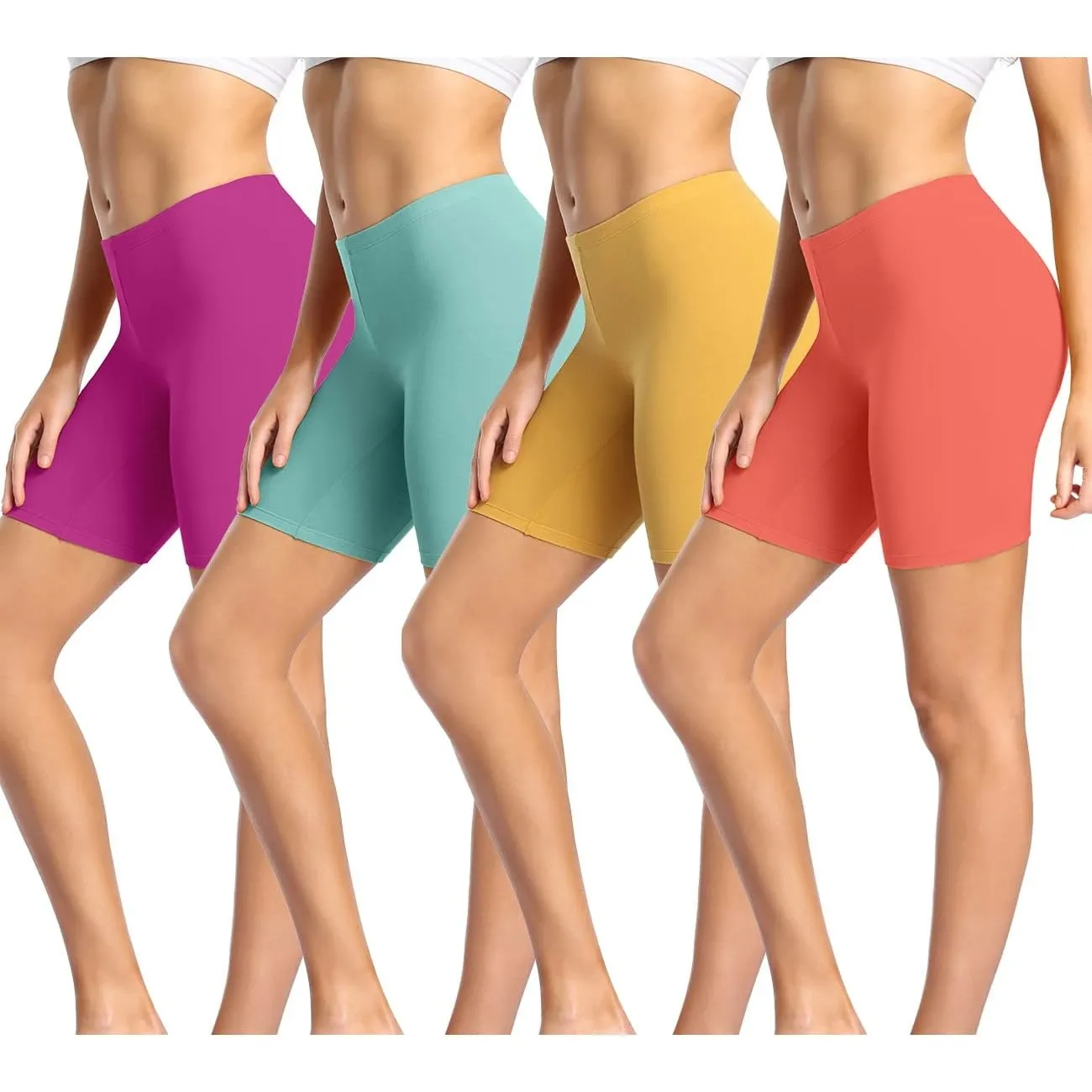 wirarpa Radlerhose Damen Kurz Baumwolle Boxershorts Unter Kleid Rock Unterhosen mit Bein Anti Scheuern Kurz Leggings 4e…