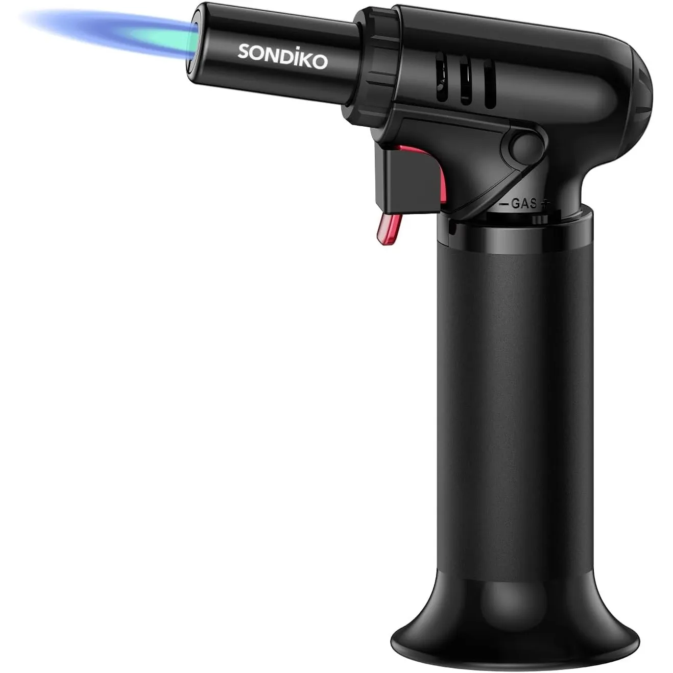 Sondiko Flambierbrenner mit Tankanzeige S907, Feuerzeuge, Bunsenbrenner, Nachfüllbarer Lötbrenner mit Sicherheitsschlos…