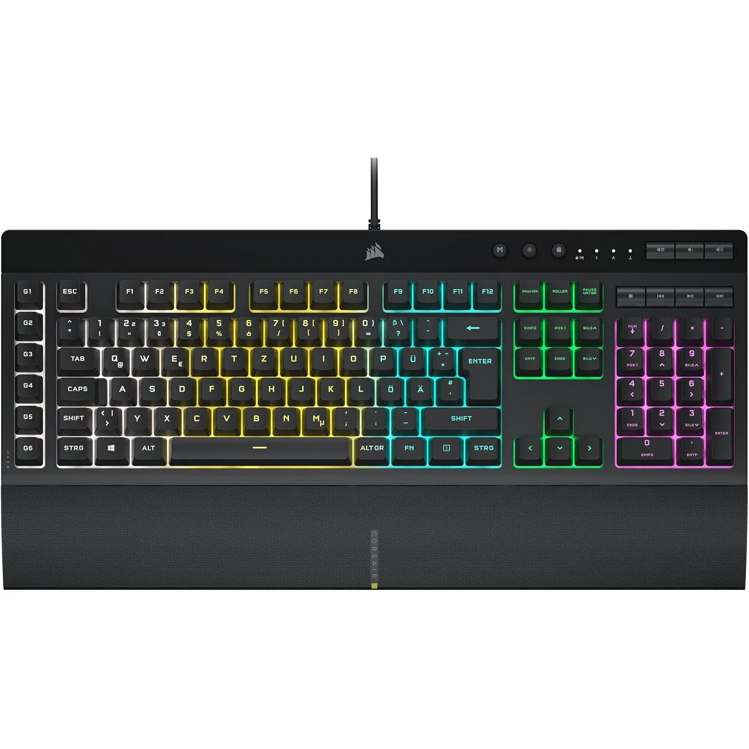 Corsair K55 RGB PRO Kabelgebundene Membrantastatur - Schwarz
