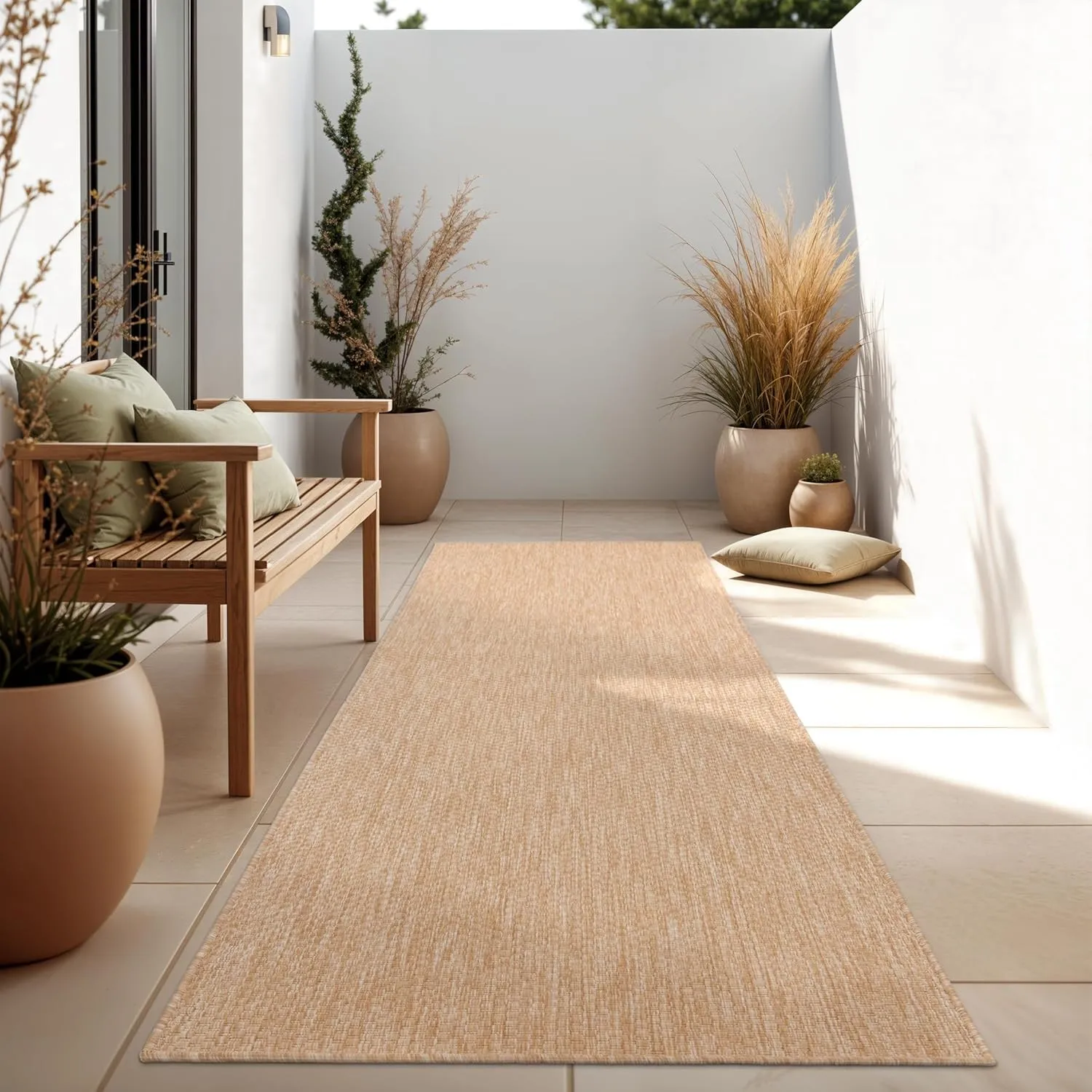 Paco Home Outdoor Teppich, Wetterfest Pflegeleicht Küchenteppich Ideal für Terrasse Balkon Garten, Flachgewebe Sisalopt…