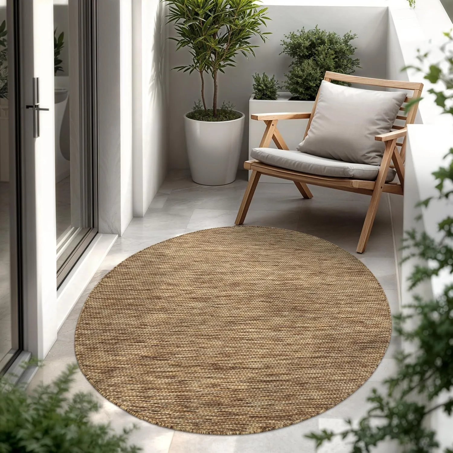 Paco Home Outdoor Teppich, Wetterfest Pflegeleicht Küchenteppich Ideal für Terrasse Balkon Garten, Flachgewebe Sisalopt…