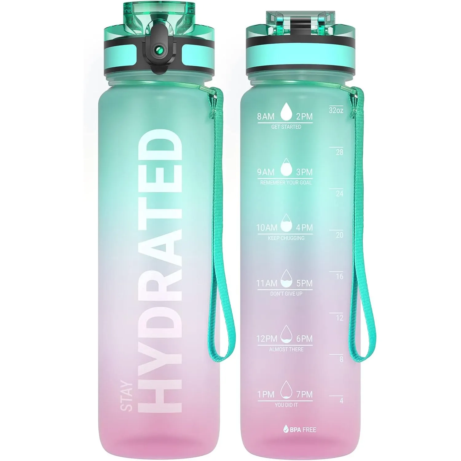 Sahara Sailor Trinkflasche, Sport Trinkflasche, [BPA-frei Tritan] 1L/500ML/750ML Auslaufsicher Sport Wasserflasche, Spo…