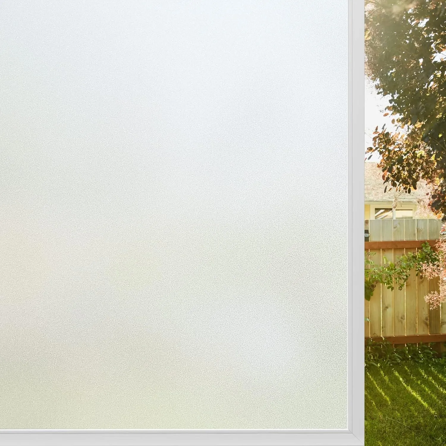 rabbitgoo Fensterfolie Blickdicht Milchglasfolie Klebefolie Matt 60x400cm