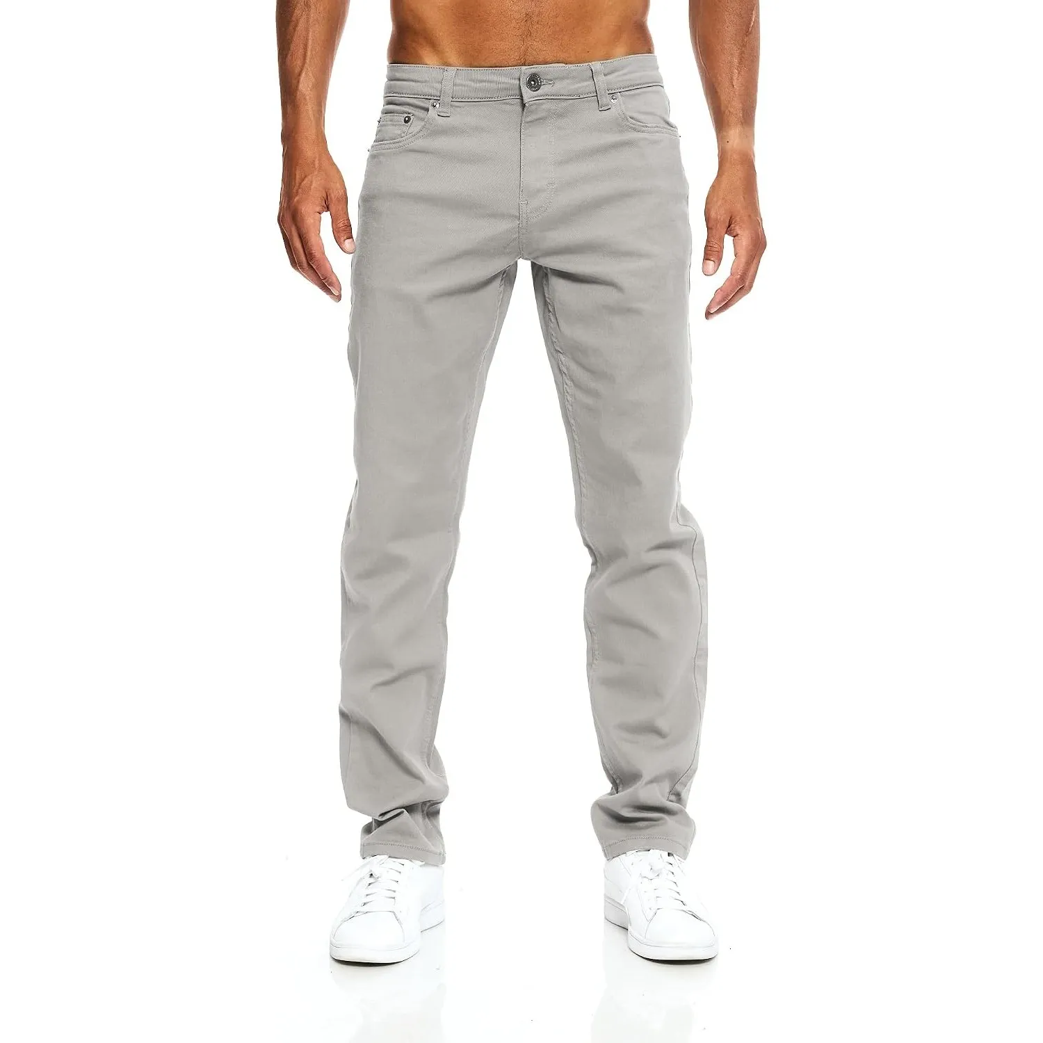 JEEL Herren-Jeans - Regular-Fit Straight-Cut - Stretch - Jeans-Hose Basic Washed