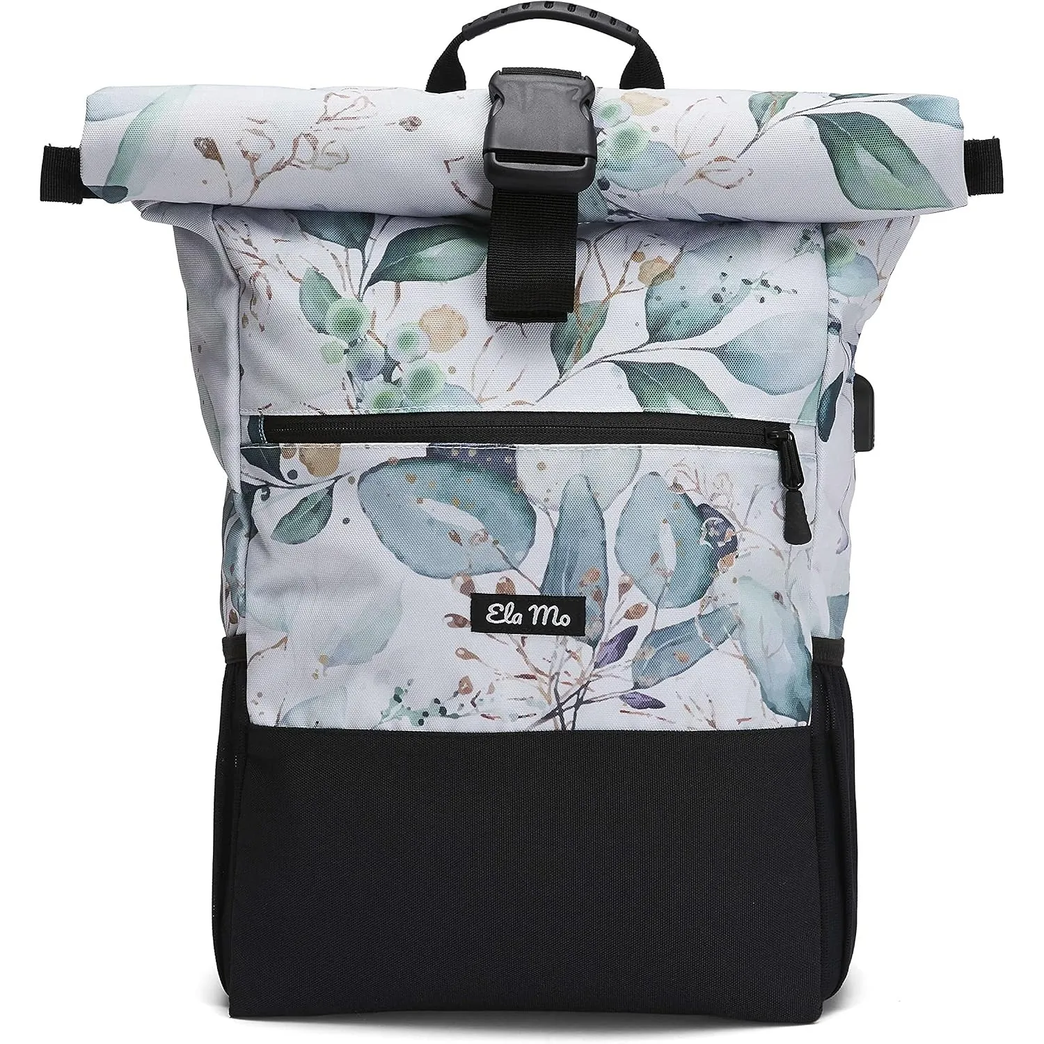Ela Mo® Rolltop Rucksack Damen - Rollrucksack Anti Diebstahl für Sport & Reisen - Laptoprucksack für Schule, Uni, Busin…