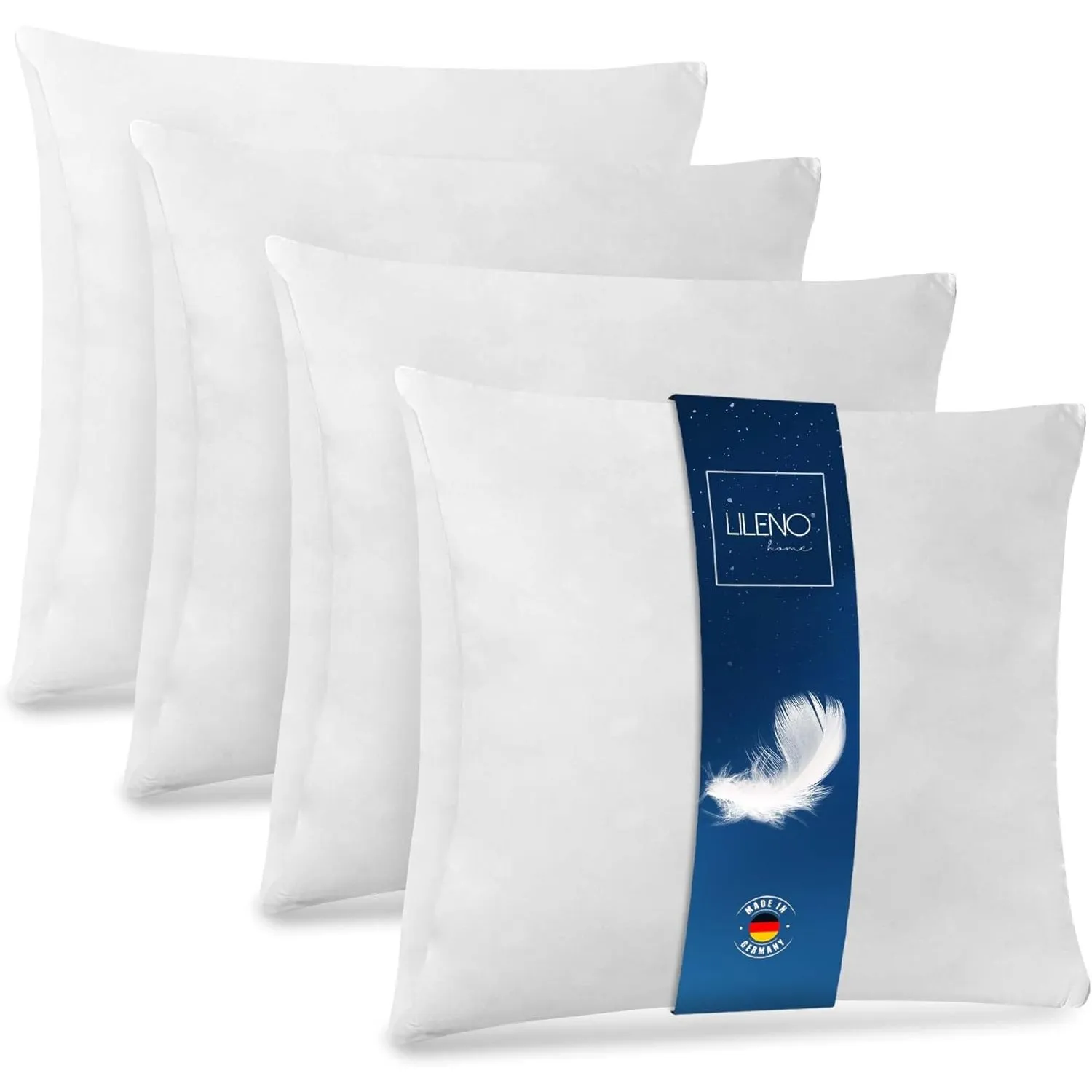 LILENO HOME Federkissen 45x45 cm [4er Set] - Kissen 45 x 45 cm aus Federn