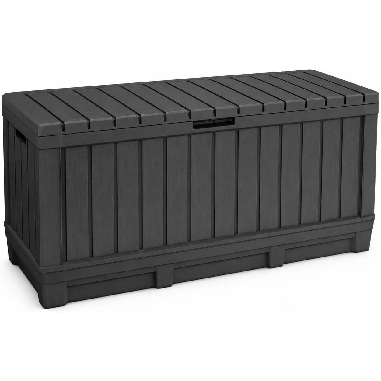 Koll Living Gartenbox Kentwood 350 Liter Stauraum anthrazit - kompakte Aufbewahrungsbox mit viel Platz für Sitzauflagen…