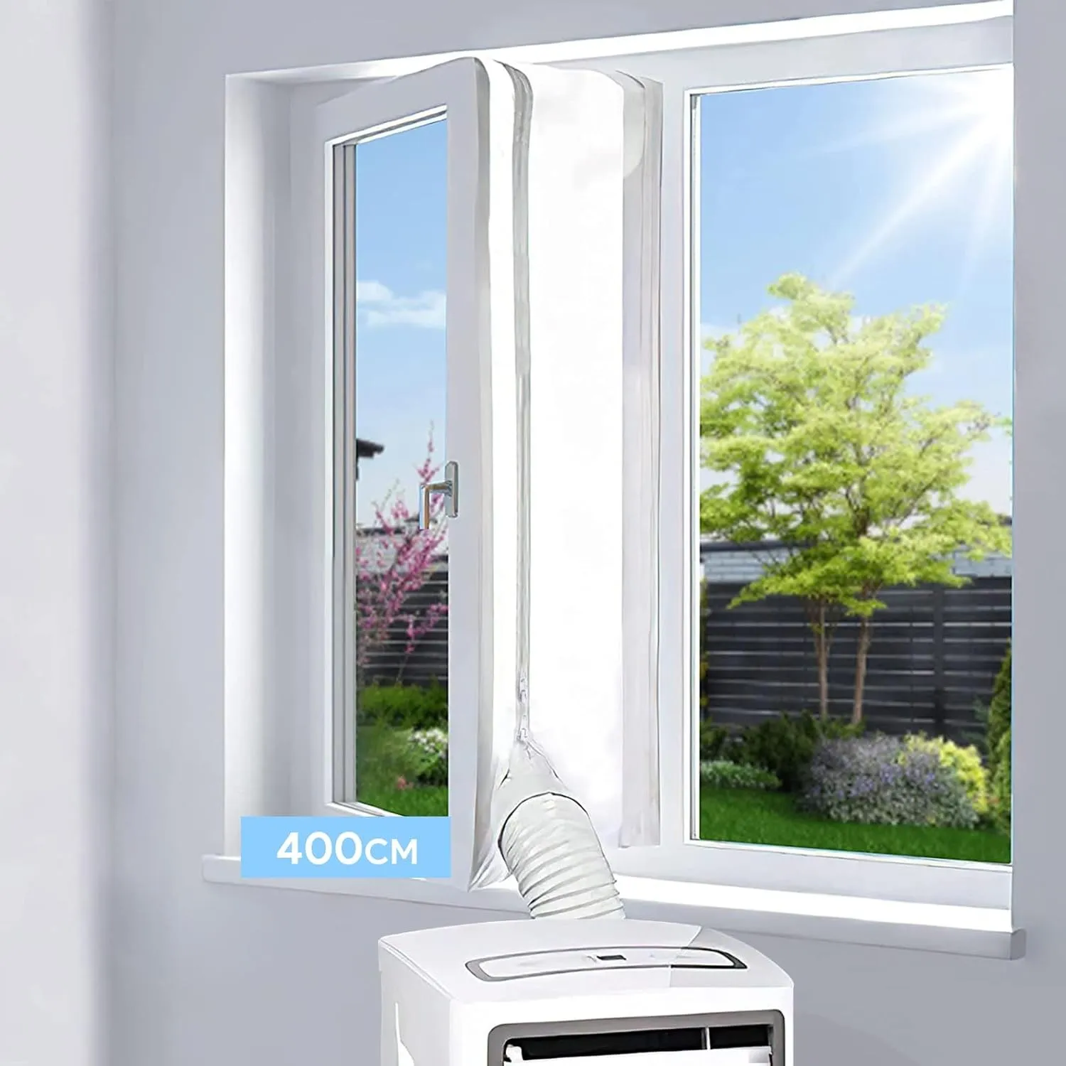 400CM Fensterdichtung für mobile Klimaanlage,Keine Bohrlöcher erforderlich | für Klimaanlagen, Wäschetrockner, Ablufttr…