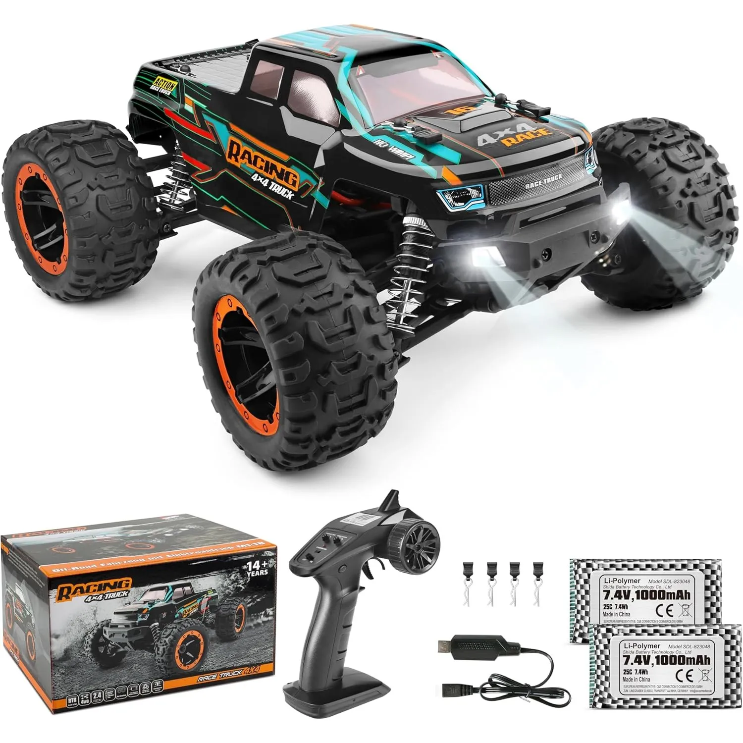 HAIBOXING Ferngesteuertes Auto 4WD 1:16 RC Auto 36km/h Rc Monstertruck