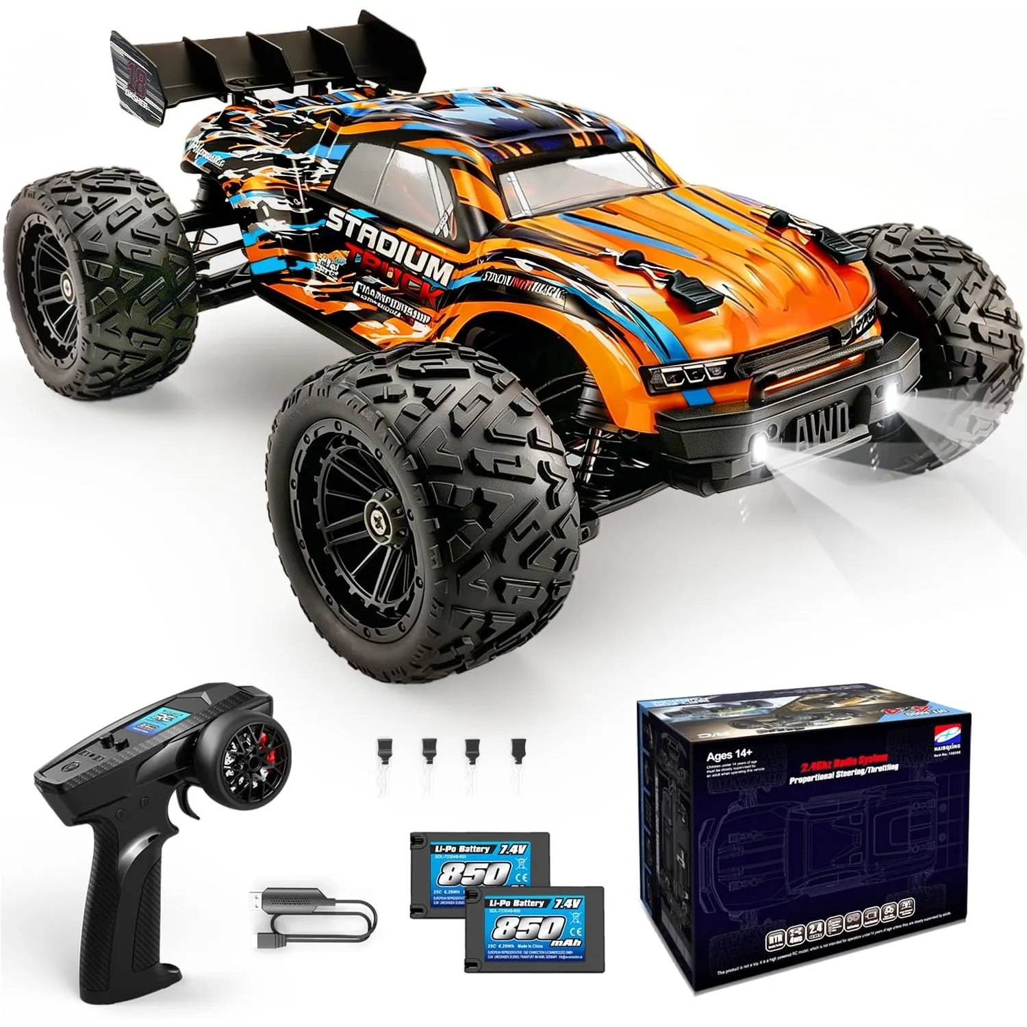 HAIBOXING Ferngesteuertes Auto 4WD 1/18 RC Auto Offroad RC Buggy 36 km/h