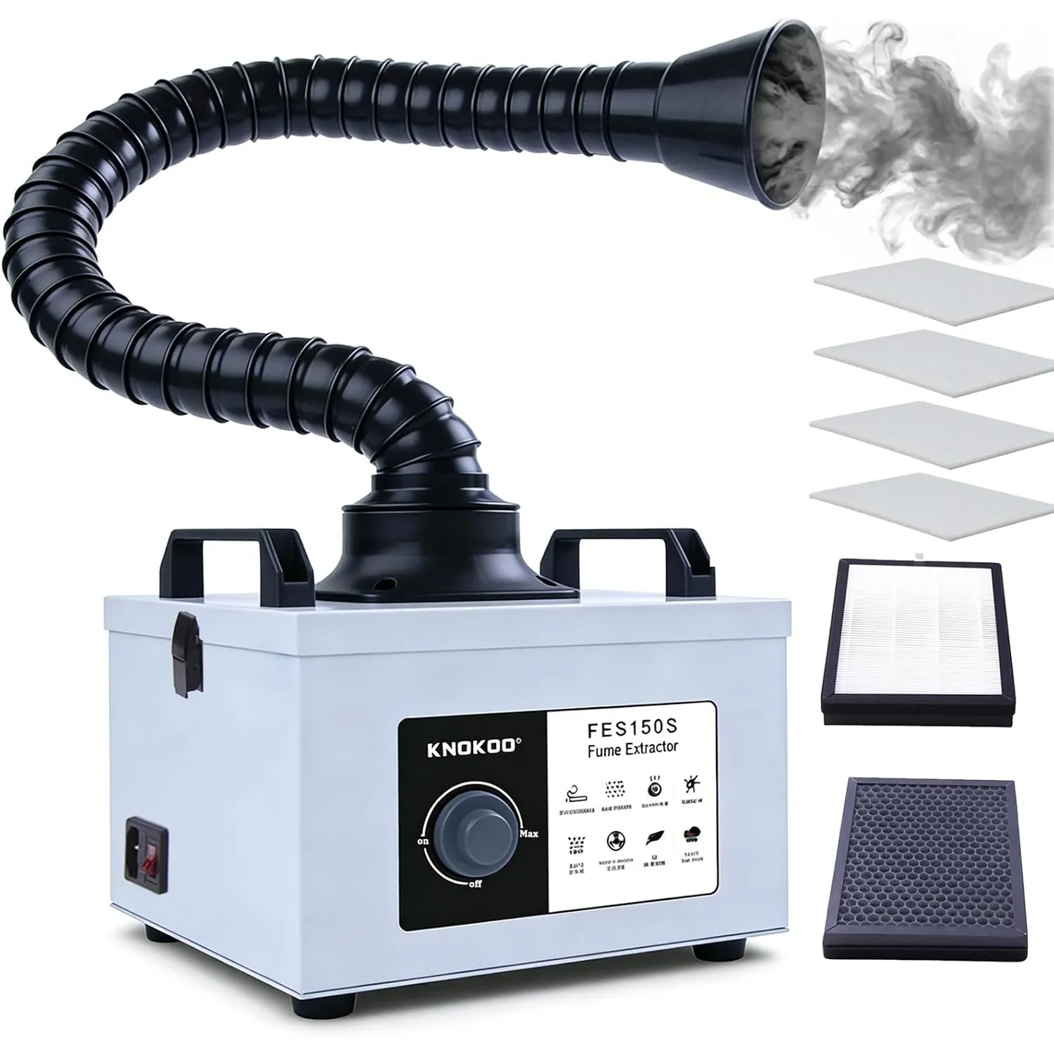 FES150S Lötzauchabsaugung, 200 m³/h, 100 W, starke Saugkraft, geräuscharm, 3-stufige Filtration, 99,97% Reinigung, für …