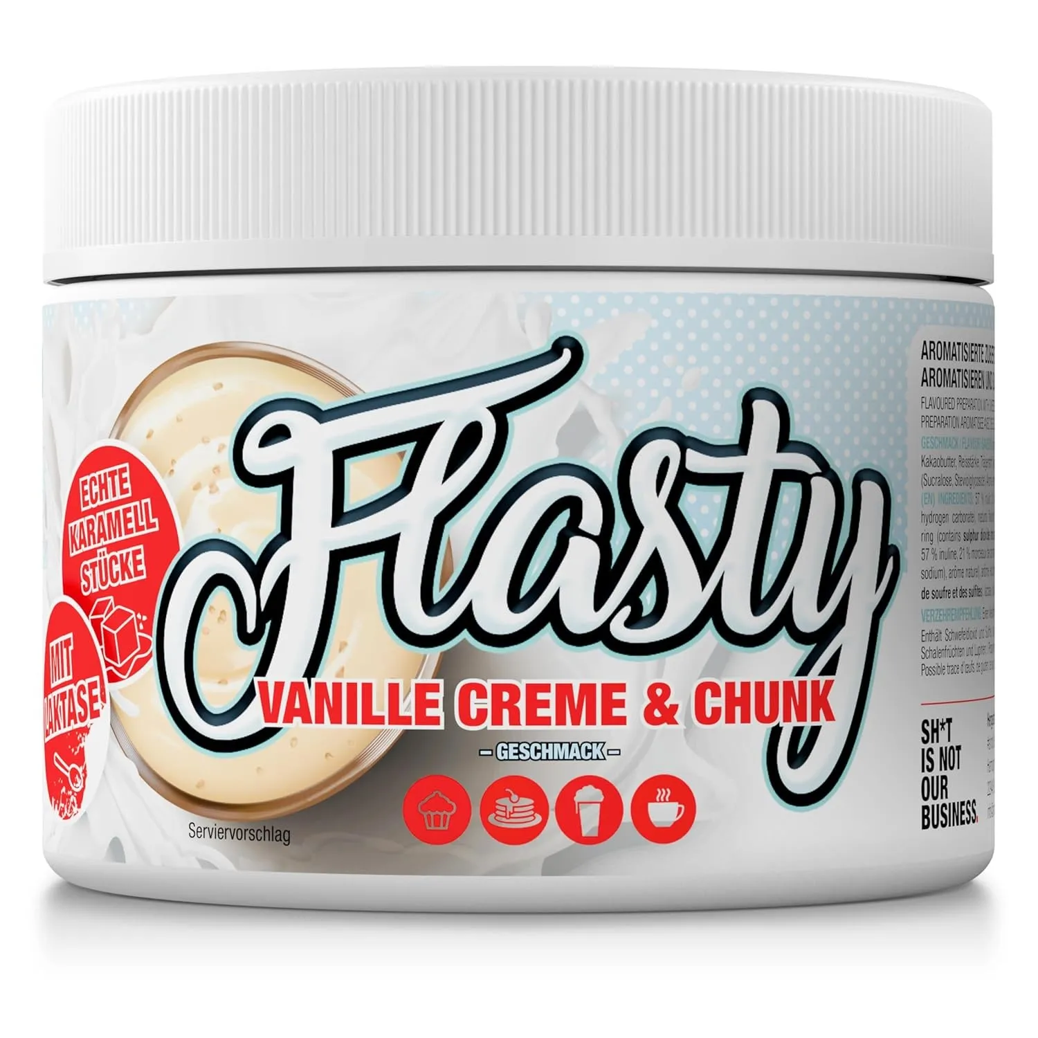 #sinob Flasty Geschmackspulver Vanille Creme Chunks 250g | Nie wieder langweiliger Quark. Nur 7–9 kcal pro Portion und …