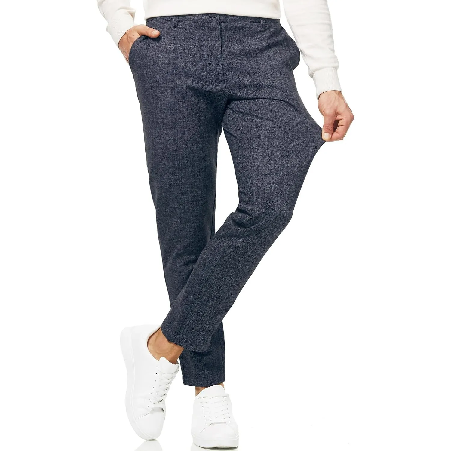 Indicode Herren Rodekro Performance Pants Chinohose Stoffhose mit Stretch