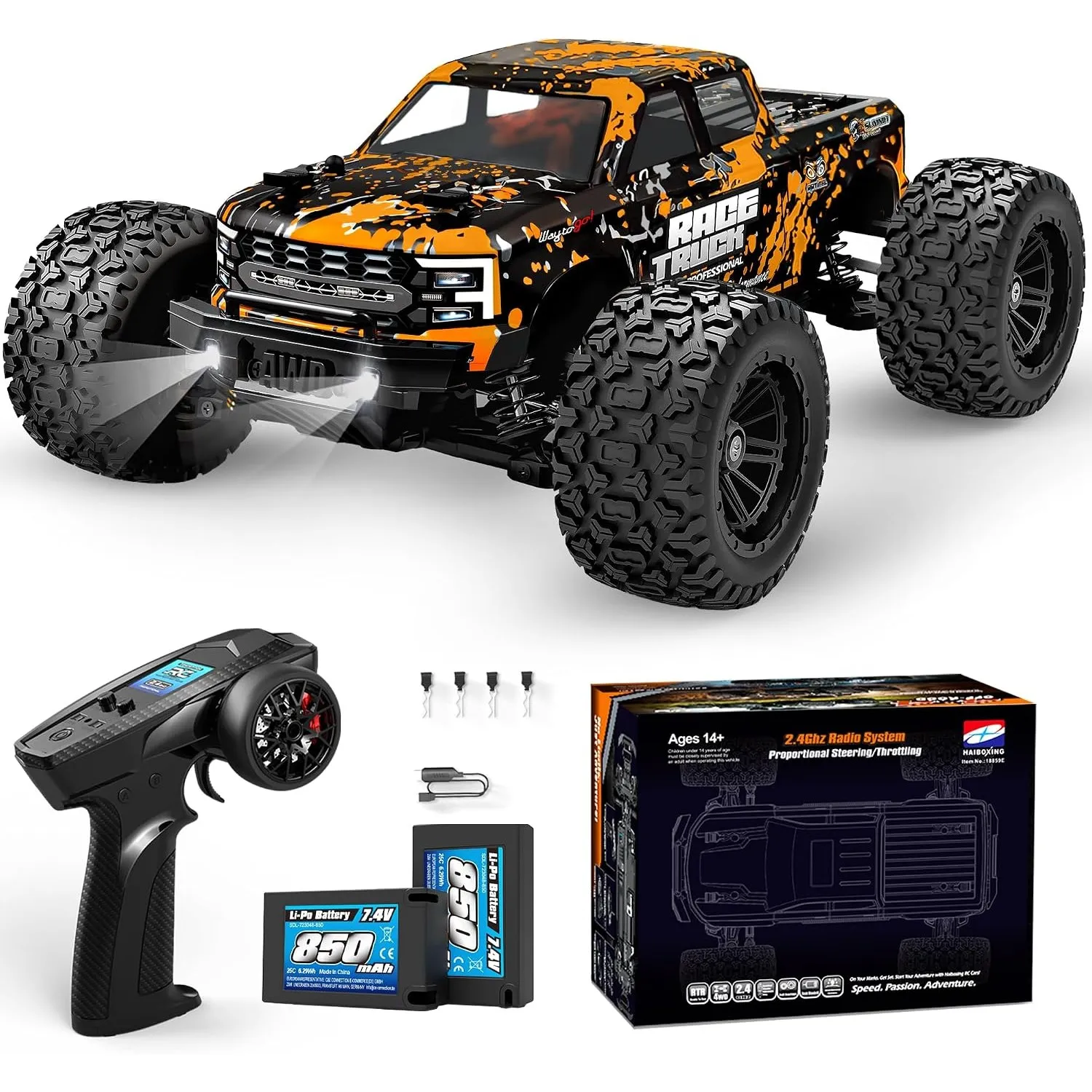 HAIBOXING Ferngesteuertes Auto 4WD 1/18 RC Auto Offroad Monstertruck