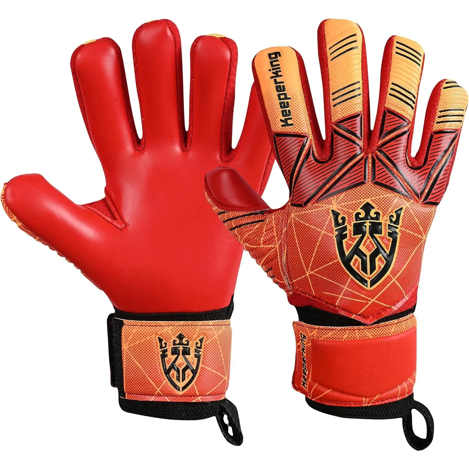 Keeperking Torwarthandschuhe Erwachsene Kinder Jugend mit und ohne Fingerschutz Fußballhandschuhe abnehmbar fingersave …