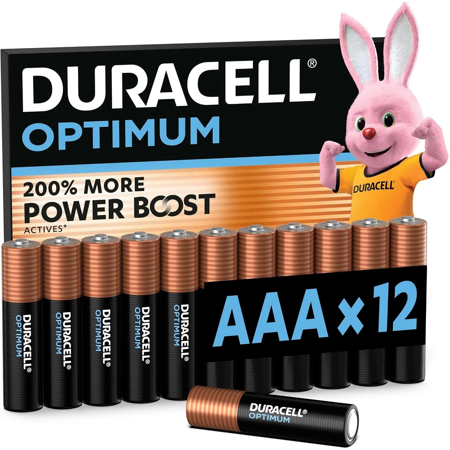 DURACELL Optimum AAA Alkaline-Batterien (12 Stück) 1.5V, LR03