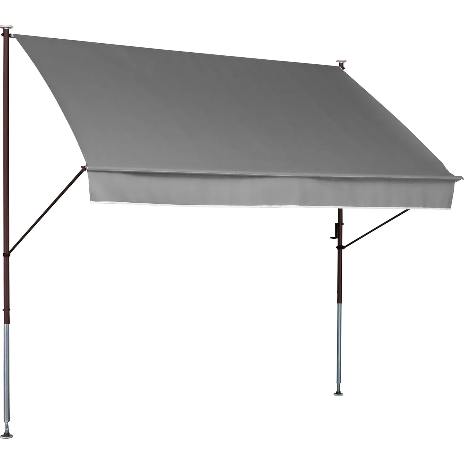 ANGERER Klemmmarkise Style grau, 300 cm | Markise für Sonnenschutz, Montage ohne Bohren, ideale Balkonmarkise für Mietw…